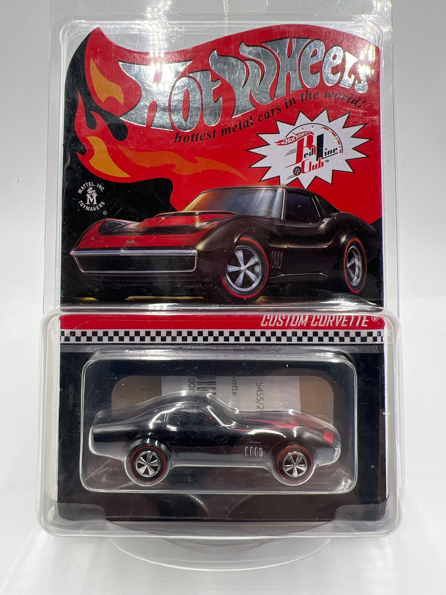 2022 Hot Wheels RLC #5455/25000 Custom Corvette Black W/Protector
