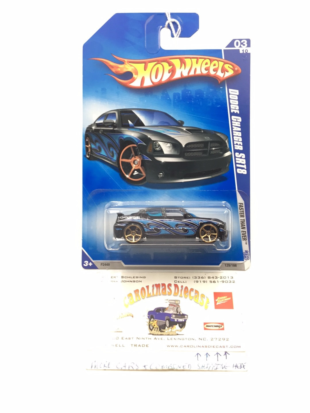 2009 Hot Wheels #129 Dodge Charger SRT8 T3