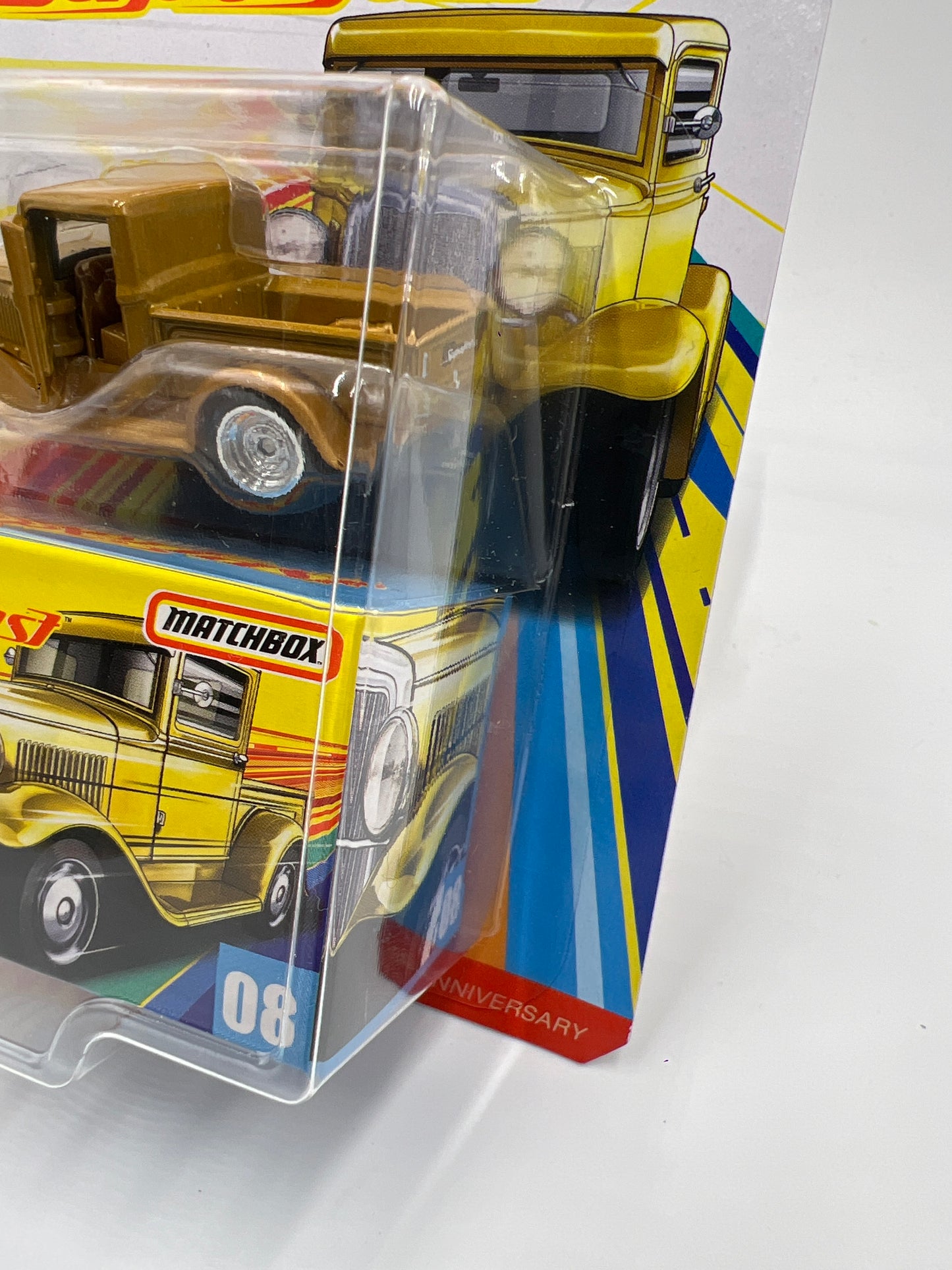 Matchbox 50th Anniversary Superfast #8 32 Ford Pickup Gold 172i