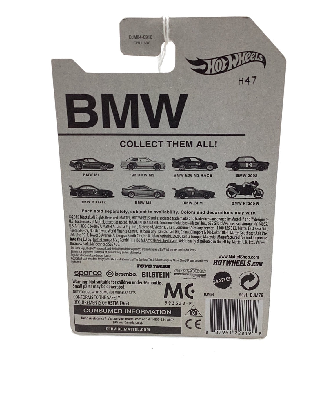 Hot wheels BMW series BMW M3 GT2 Walmart exclusive 5/8 151D