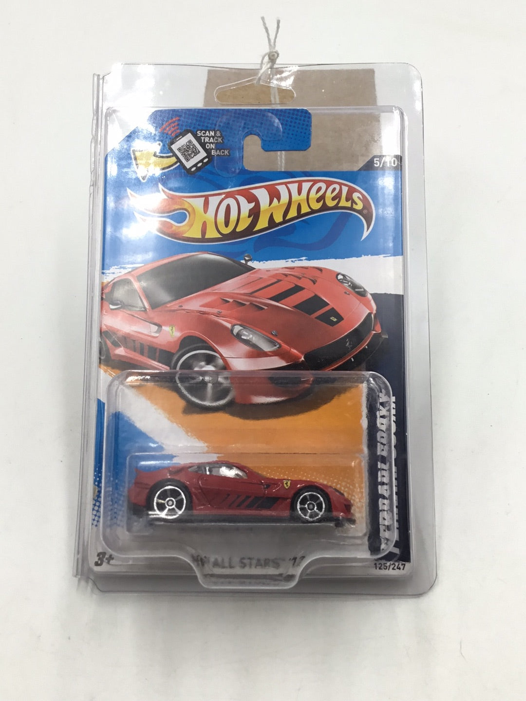 2012 Hot wheels #125 Ferrari 599XX with protector