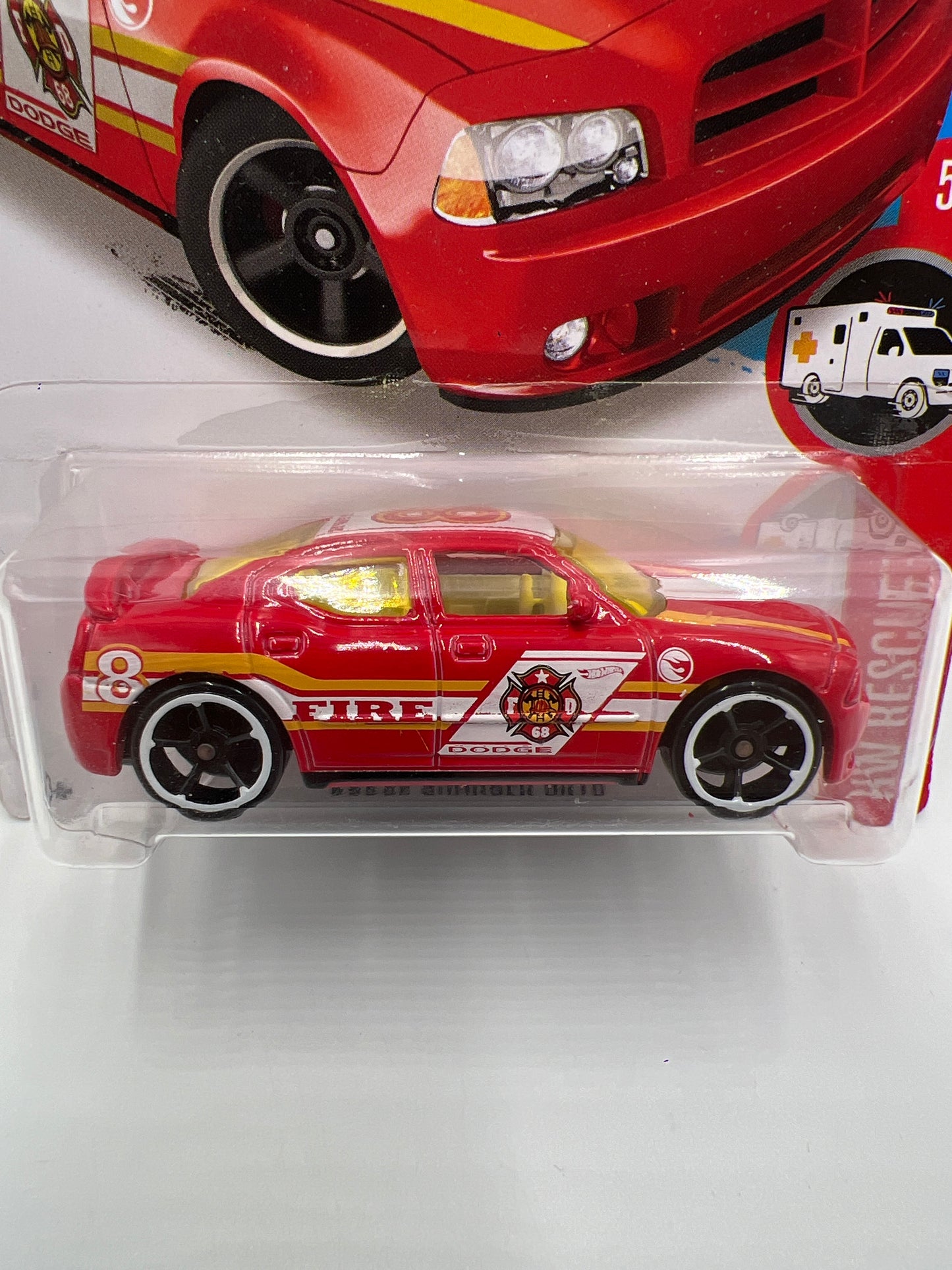 2016 Hot Wheels Treasure Hunt #215 Dodge Charger SRT8 Red 276G
