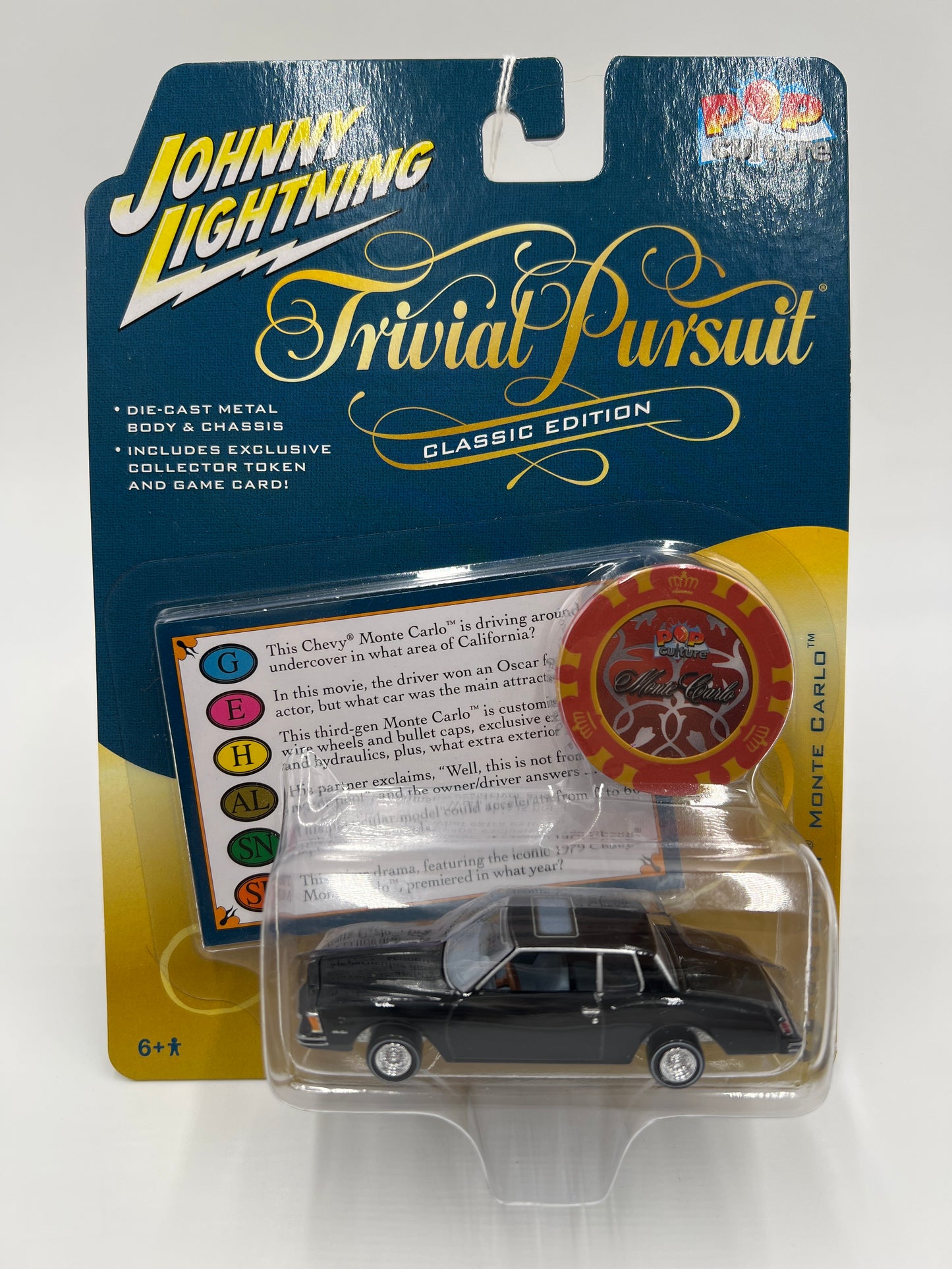 Johnny Lightning Pop Culture Trivial Pursuit Release 2 #4 1979 Chevy Monte Carlo Black