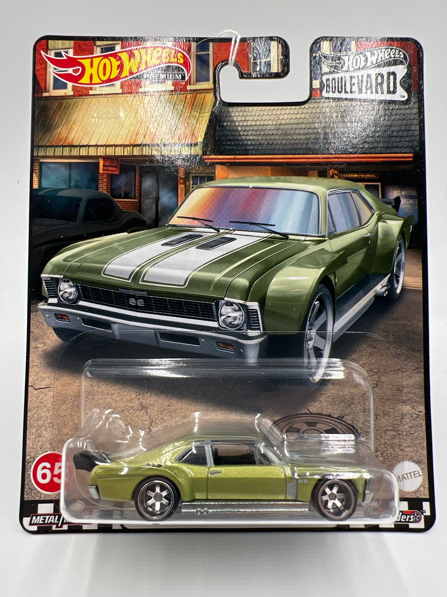Hot Wheels Premium Boulevard #65 Custom 70 Chevy Nova Green 265B