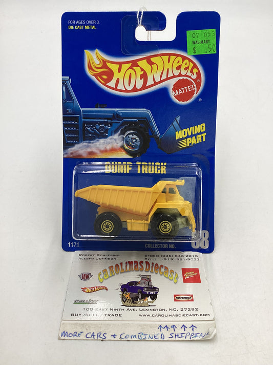 Hot Wheels Blue Card Collector No. 38 Dump Truck Yellow CT Wheels 239C