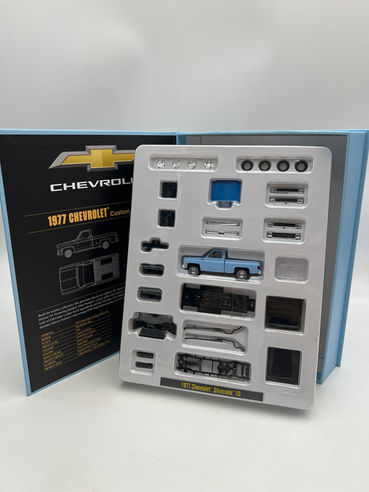 2026 M2 Machines 1/64 Shadow Box 1977 Chevrolet Silverado 10 Light Blue