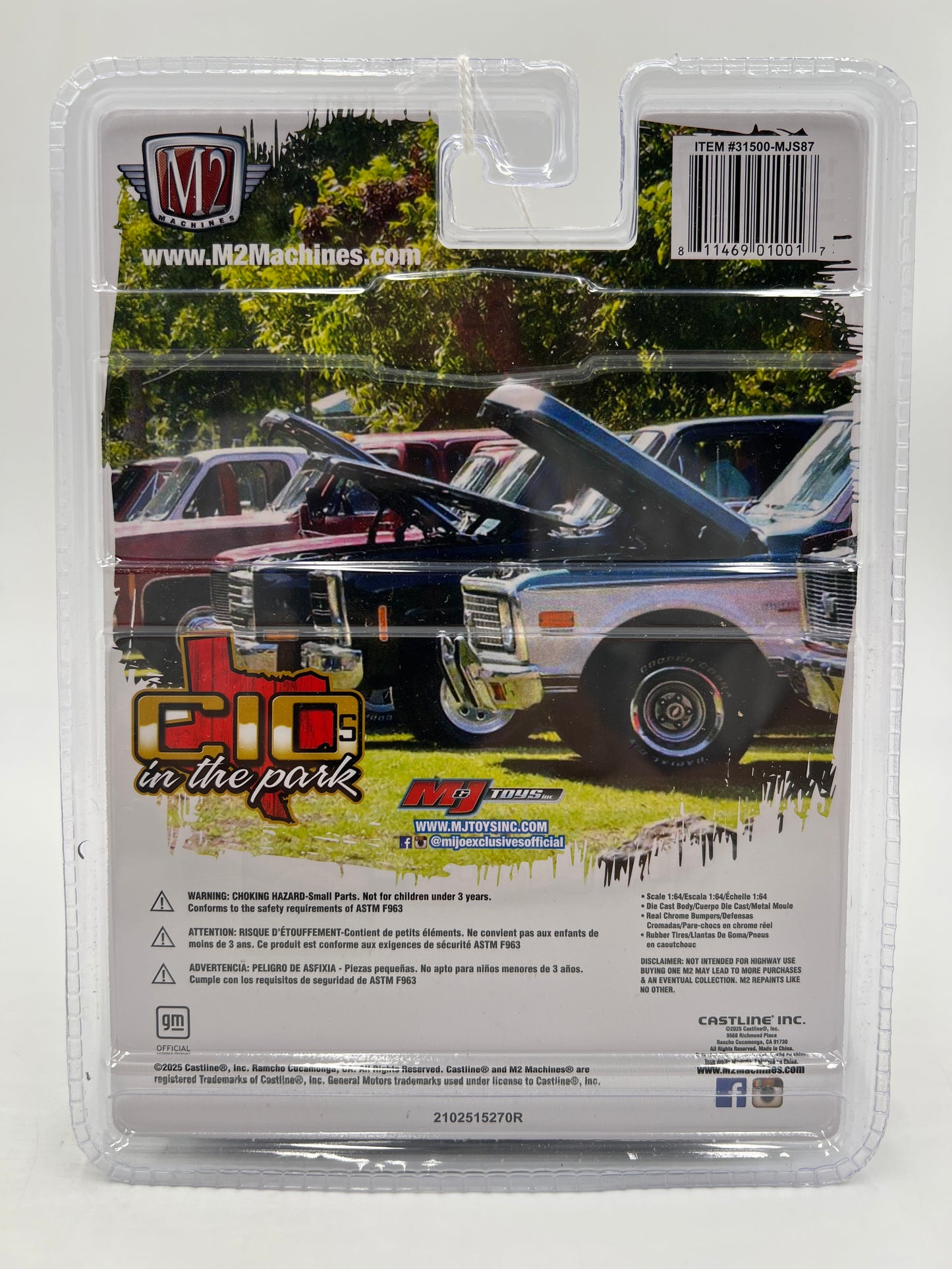 2025 M2 Machines Mijo Exclusives CHASE C10s In The Park 1977 Chevrolet Cheyenne 10 Blue MJS87