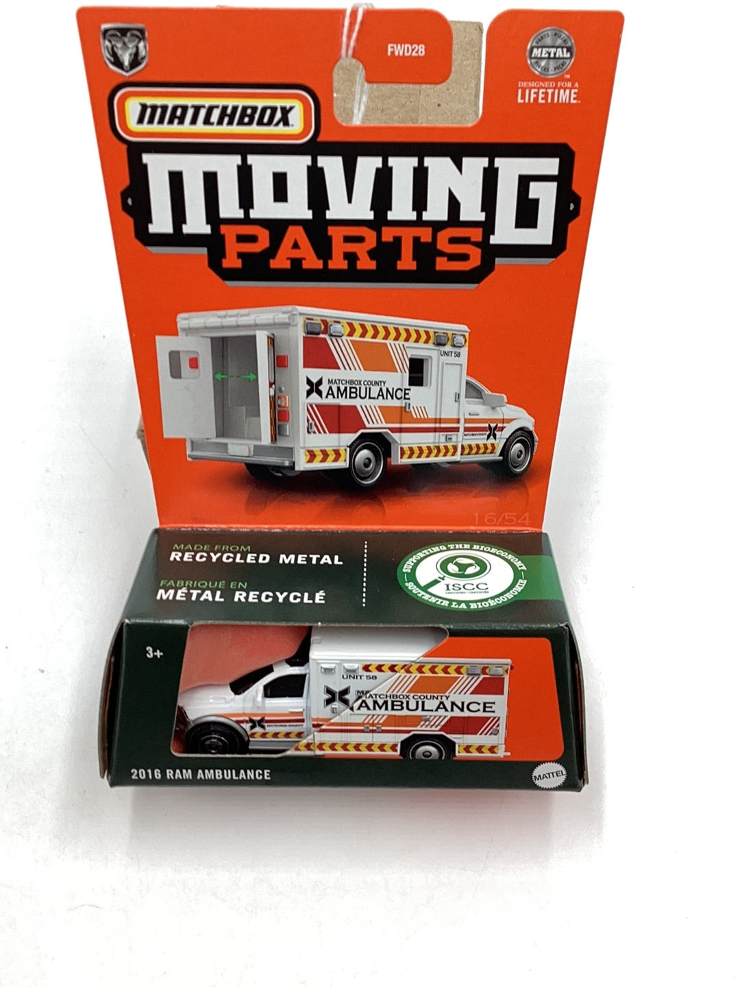 2024 Matchbox Moving Parts 2016 Ram Ambulance 169E