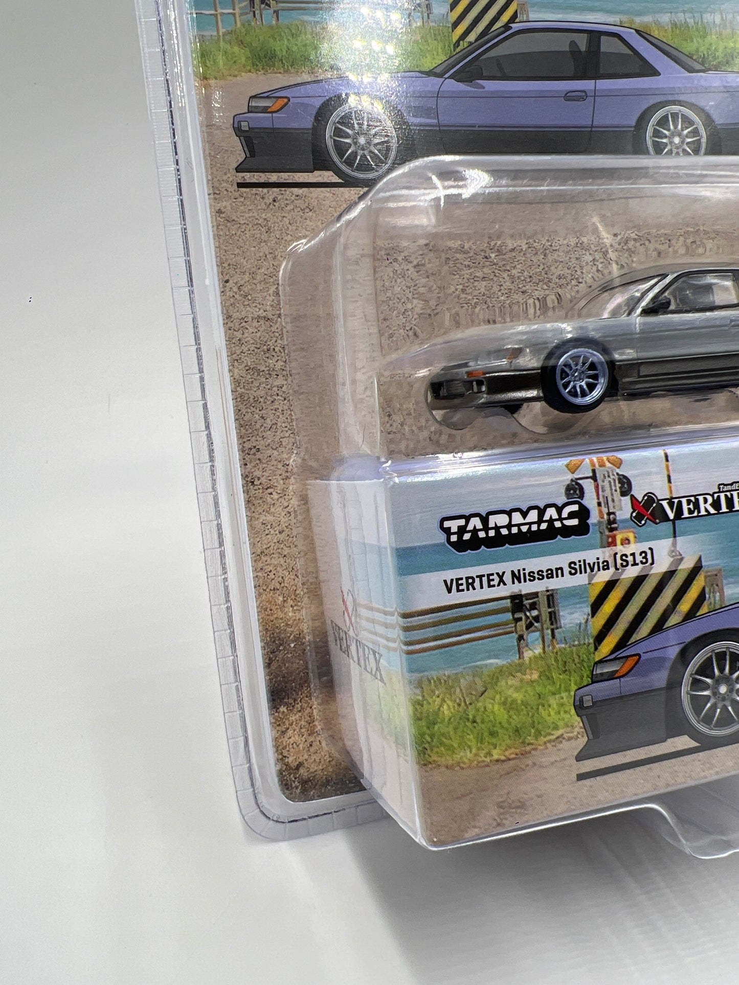 Tarmac Works Mijo Exclusives CHASE VERTEX Nissan Silvia S13 Blue/Gray