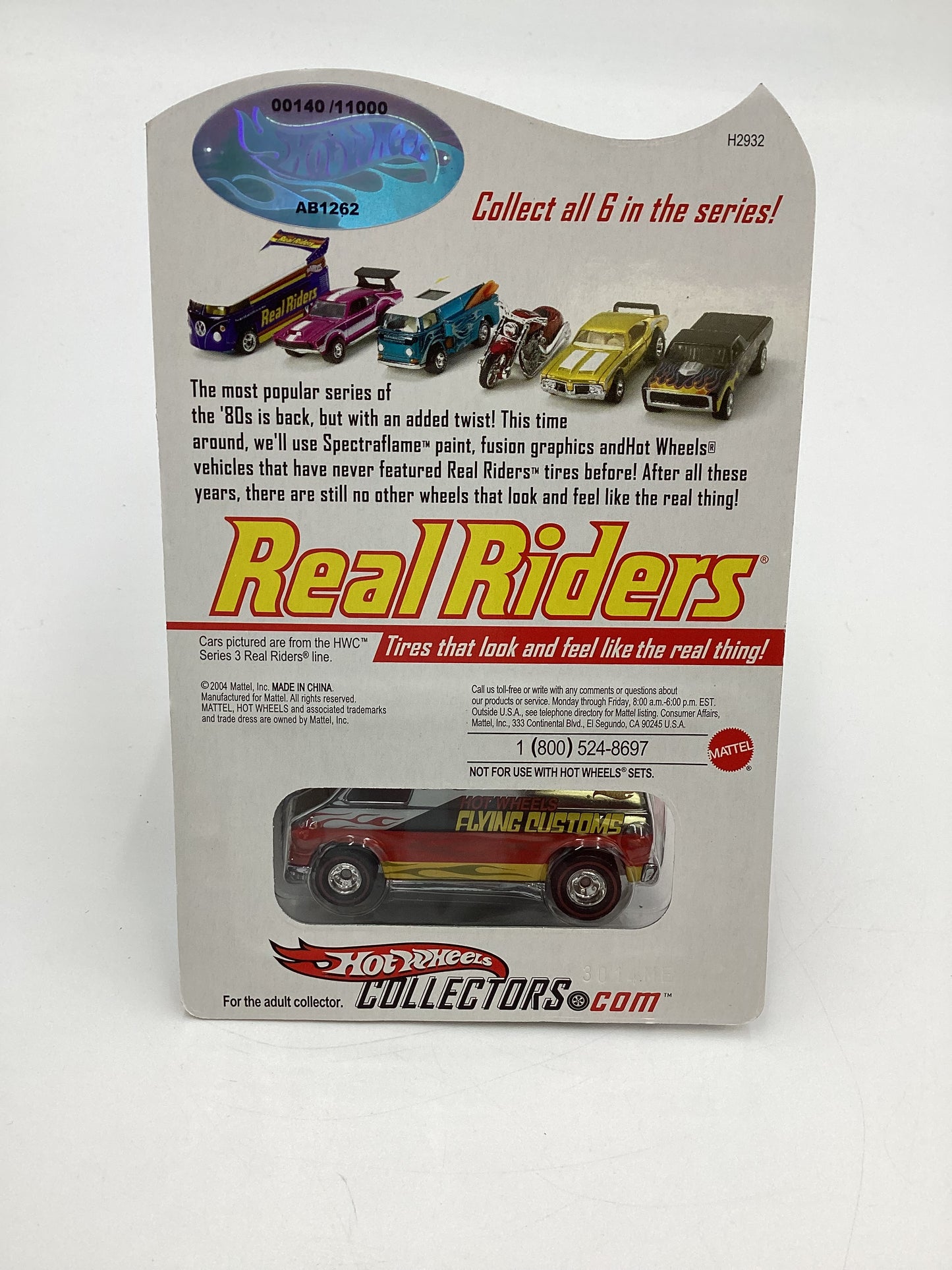 Hot Wheels Real Riders RLC Low #140/11000 Series 4 1/6 70s Van W/Protector