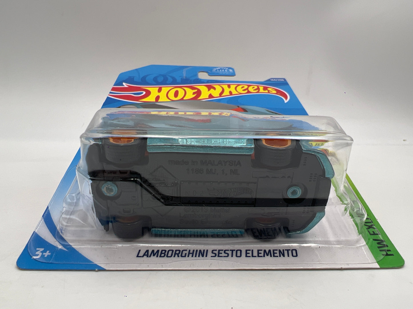 2020 Hot Wheels Super Treasure Hunt #164 Lamborghini Sesto Elemento Blue W/Protector