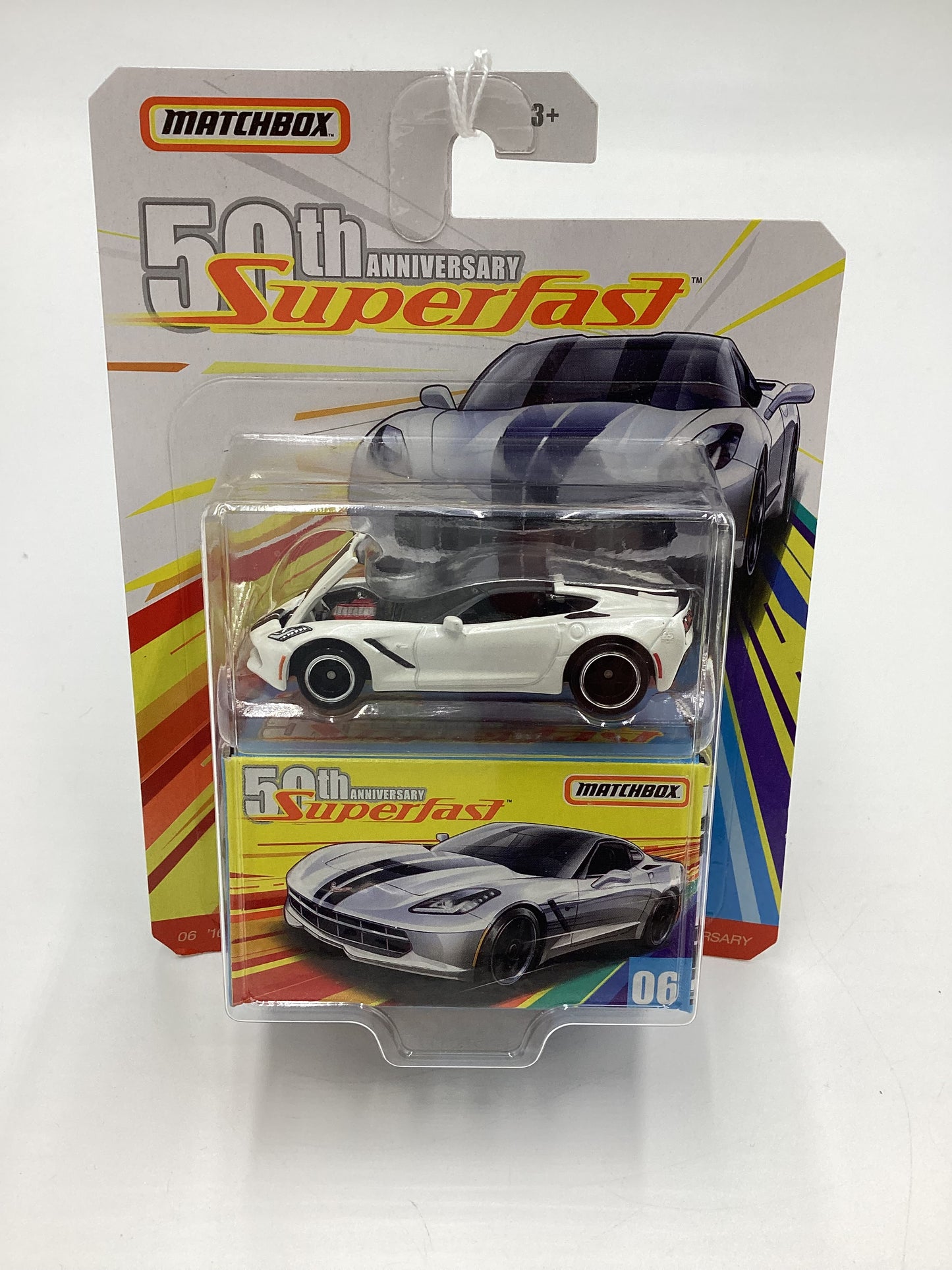 Matchbox 50th Anniversary Superfast #6 16 Corvette Stingray White 169C