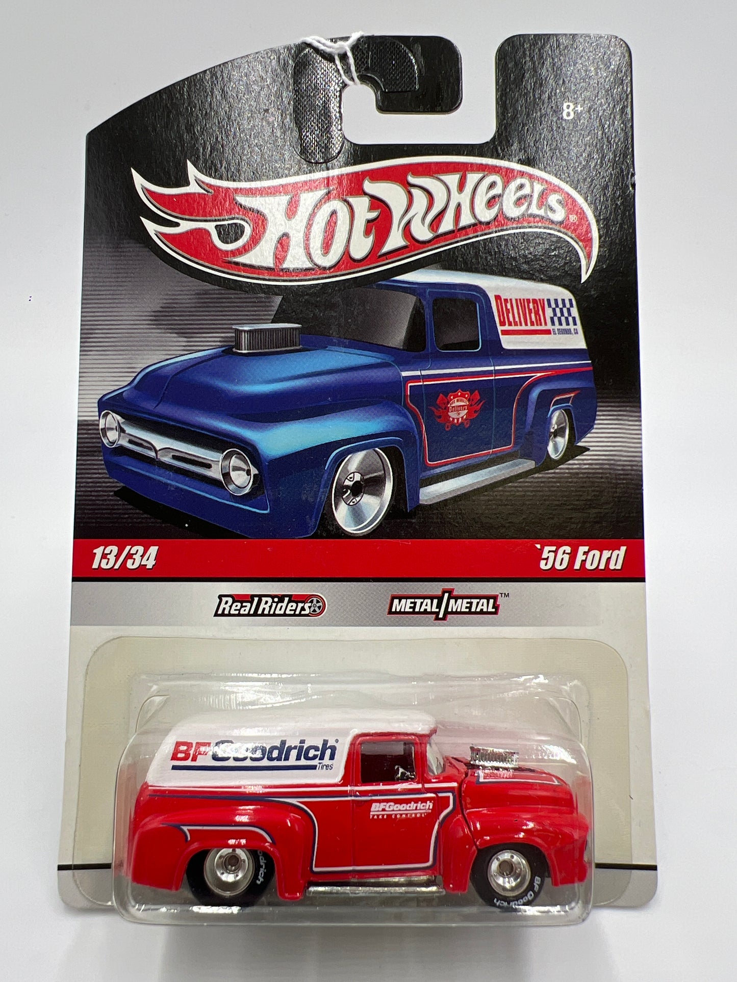 Hot Wheels Slick Rides #13 56 Ford BF Goodrich Red 243A