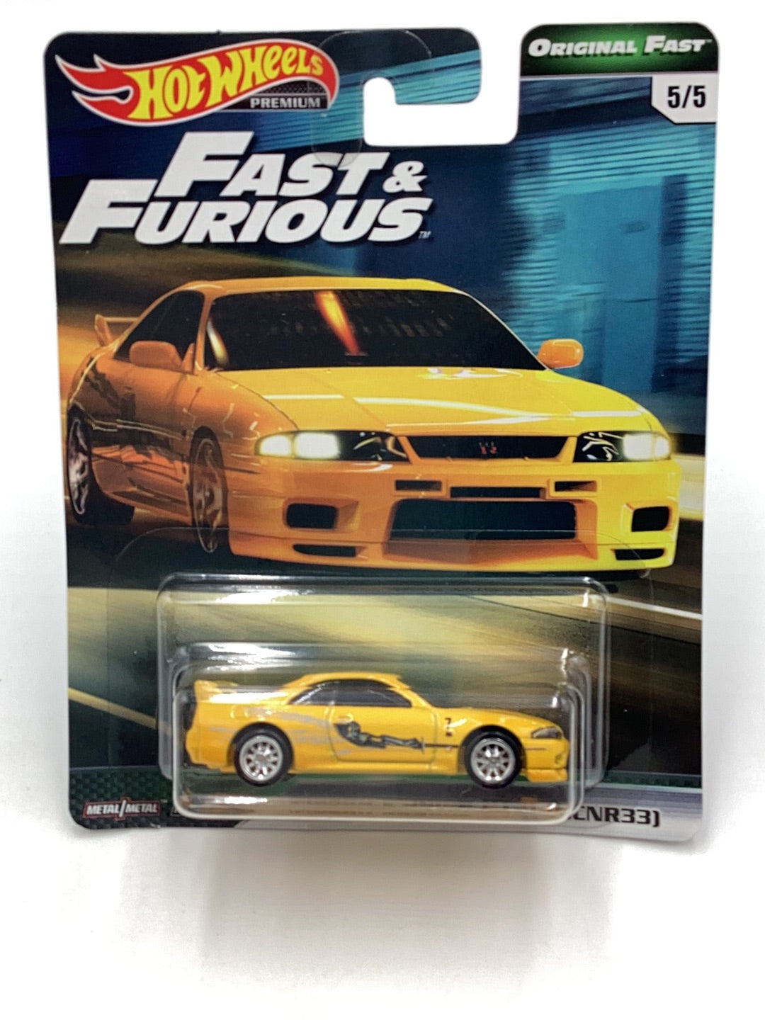 Hot wheels premium fast and furious Original Fast Nissan skyline GT-R bcnr33 5/5 with protector