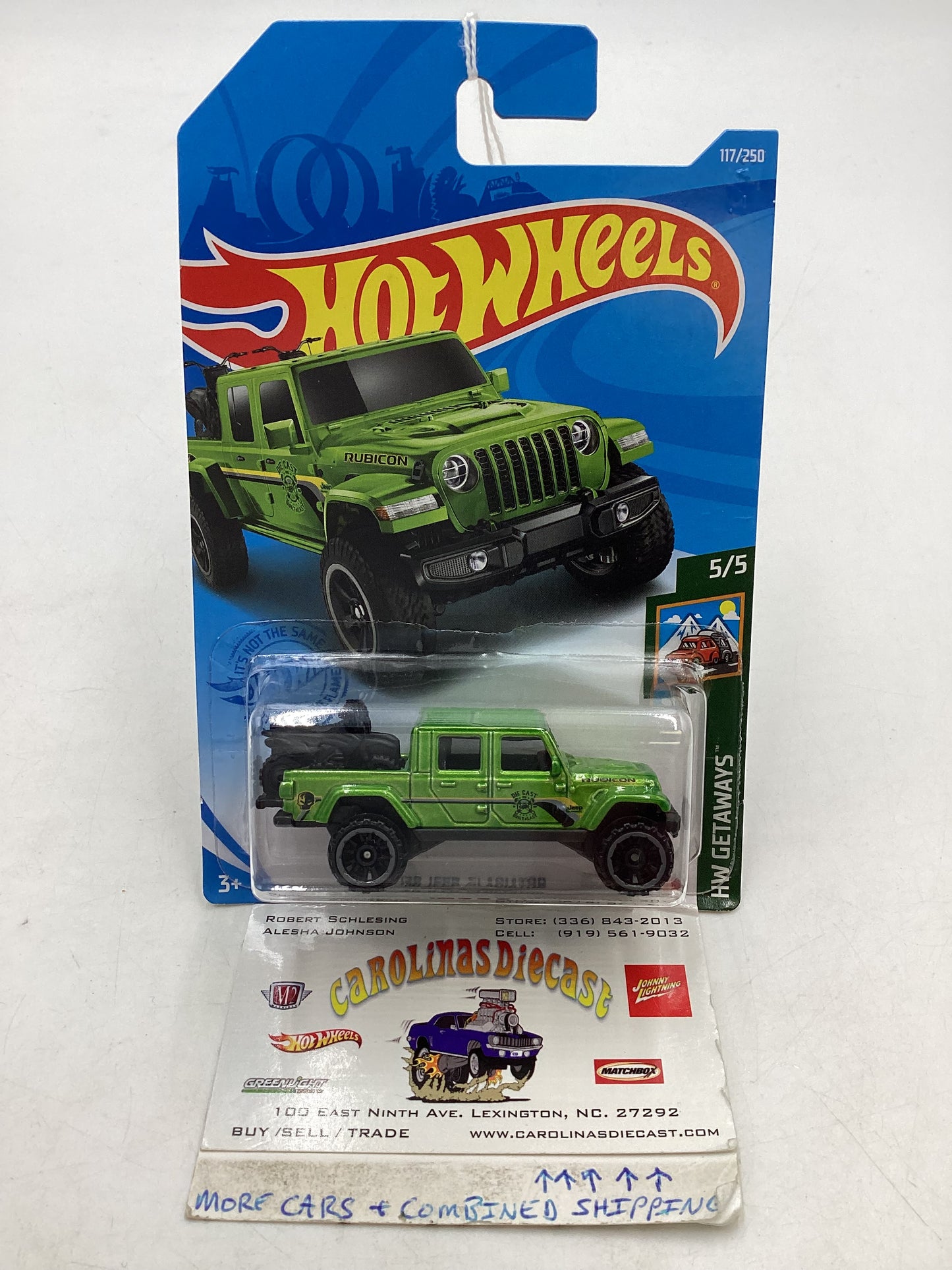 2021 Hot Wheels #117 20 Jeep Gladiator green 42D