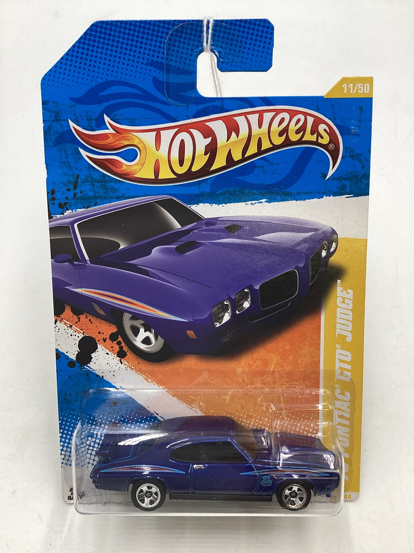 2011 Hot Wheels #11 70 Pontiac GTO Judge Dark Blue 43B