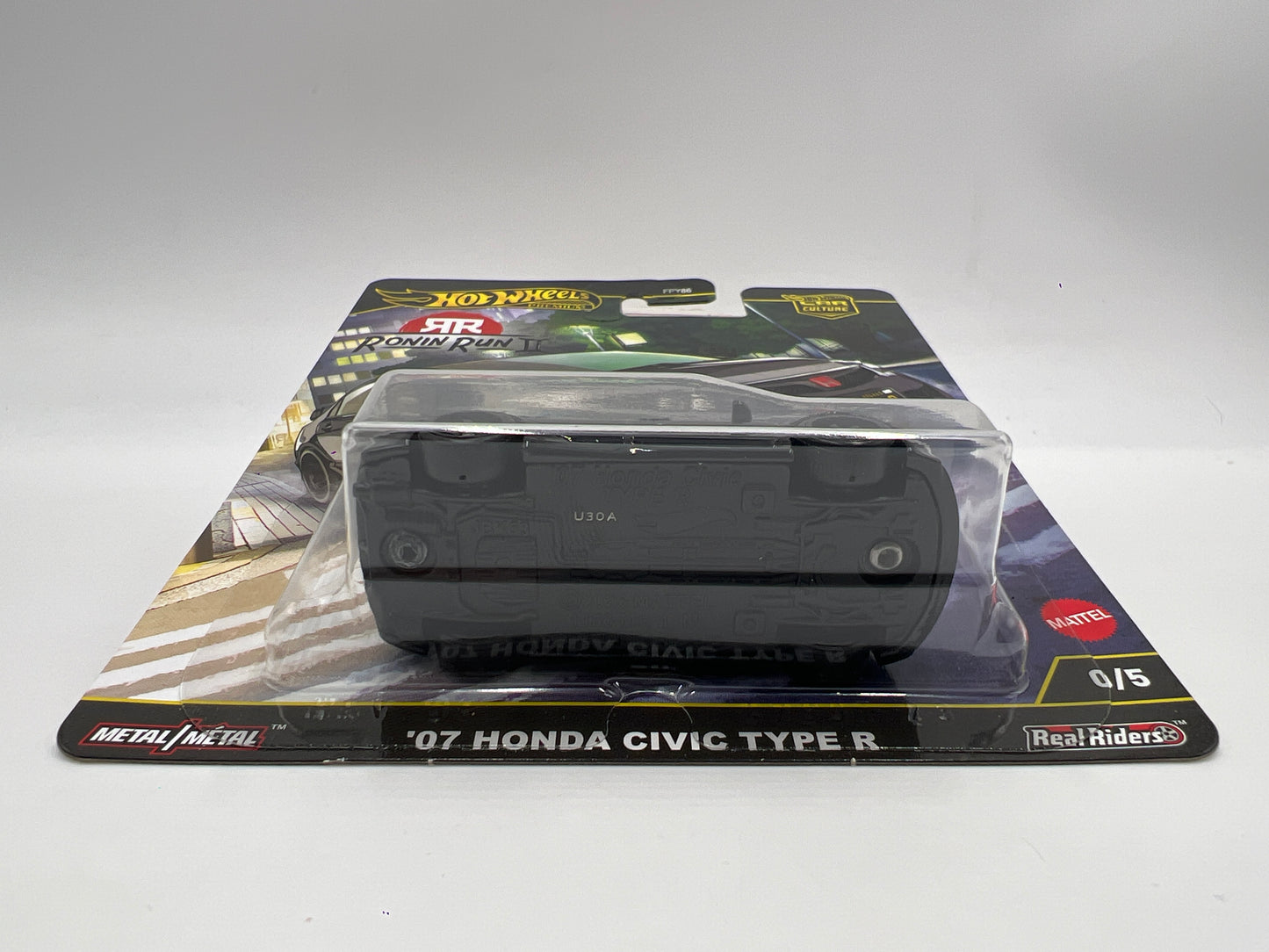 2025 Hot Wheels Premium Ronin Run II CHASE #0 07 Honda Civic Type R Black W/Protector 1