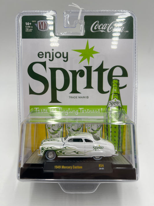2025 M2 Machines Coca Cola Sprite 1949 Mercury Custom White A54 201C