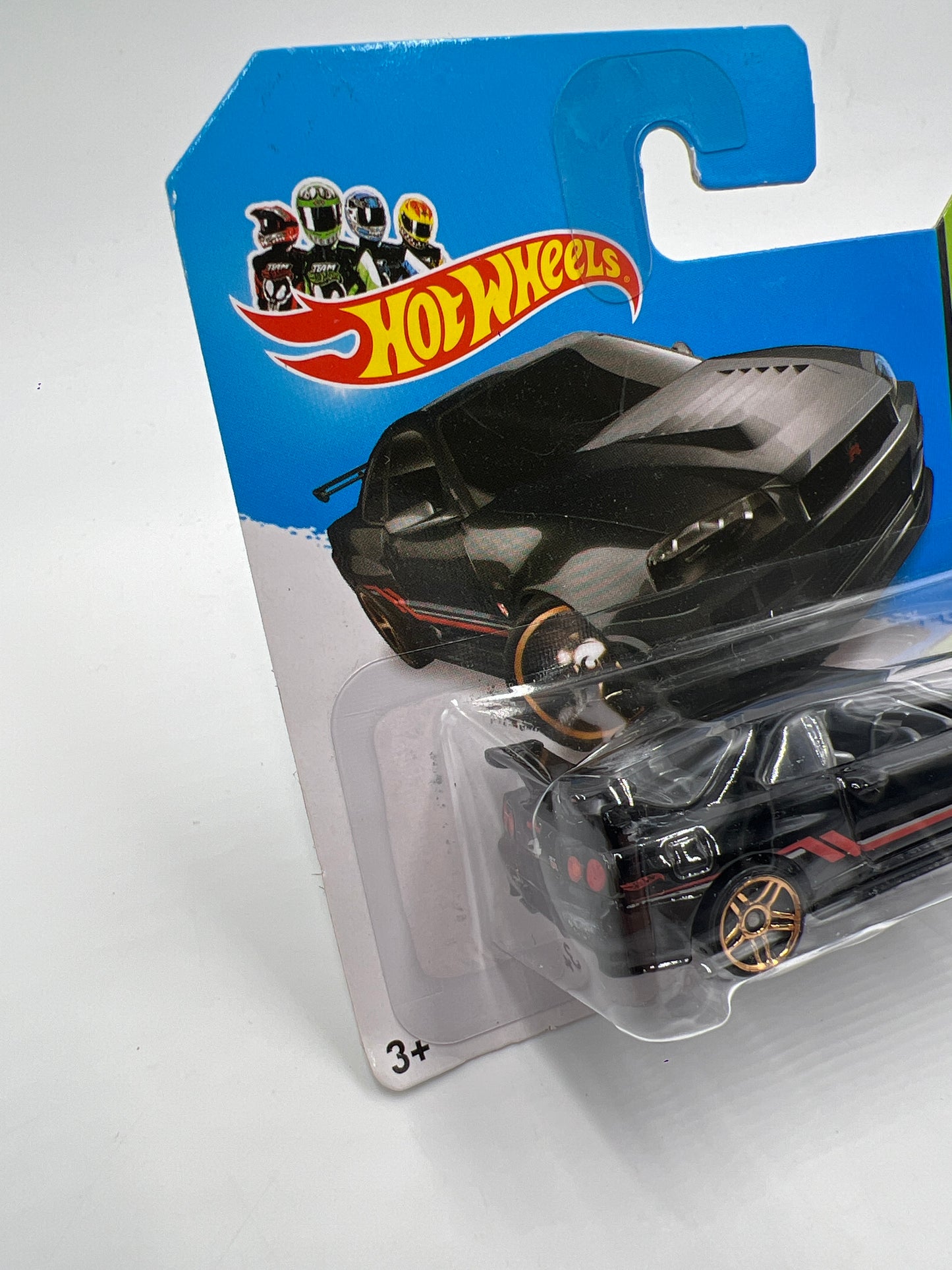 2014 Hot Wheels Short Card Workshop #230 Nissan Skyline GT-R R34 Black W/Protector