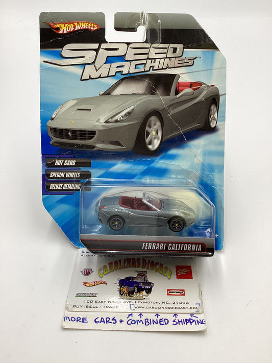 Hot wheels Speed Machines Ferrari California Gray *Bad Card*