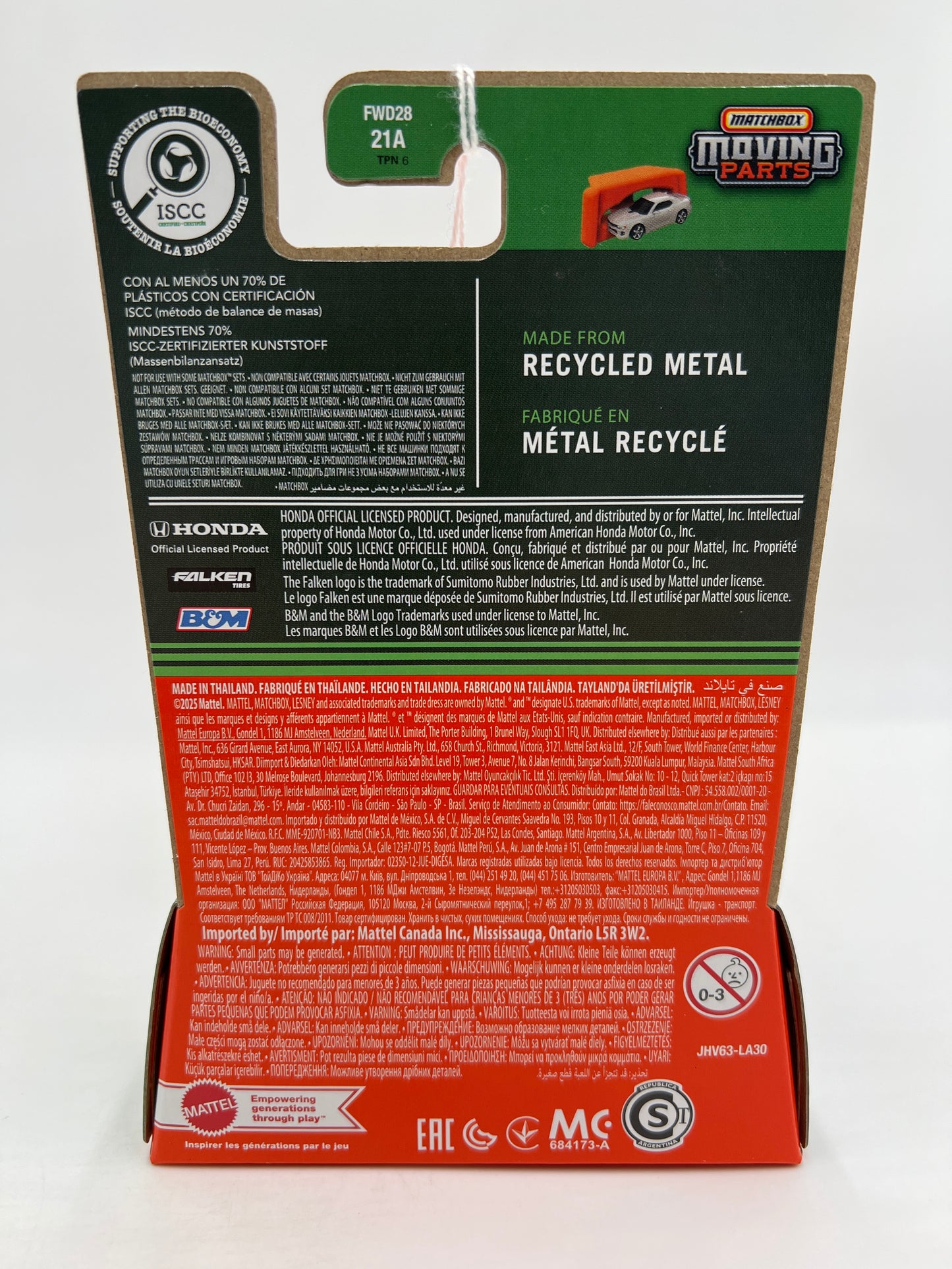 2026 Matchbox Moving Parts #6 2004 Honda S2000 White