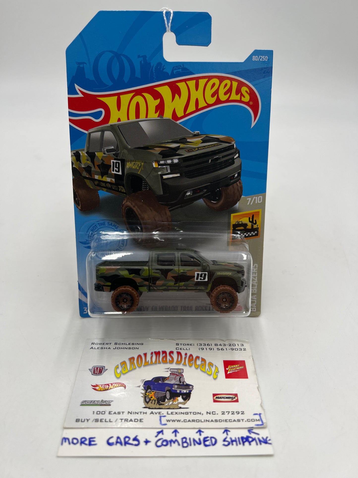 2021 Hot Wheels HW Baja Blazers #80 19 Chevy Silverado Trail Boss LT Green 17E