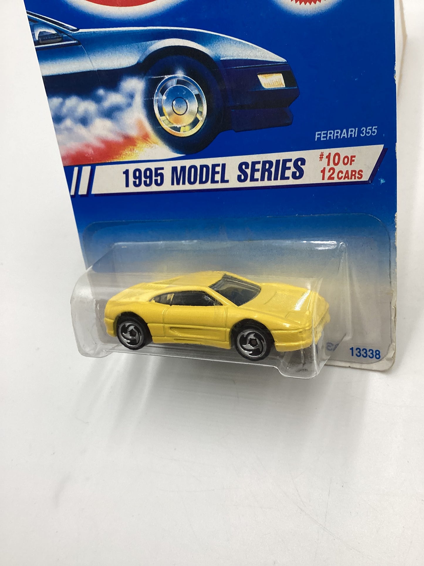 1995 Hot Wheels #350 Ferrari 355 Yellow W/ Saw Blade Wheels (SR)