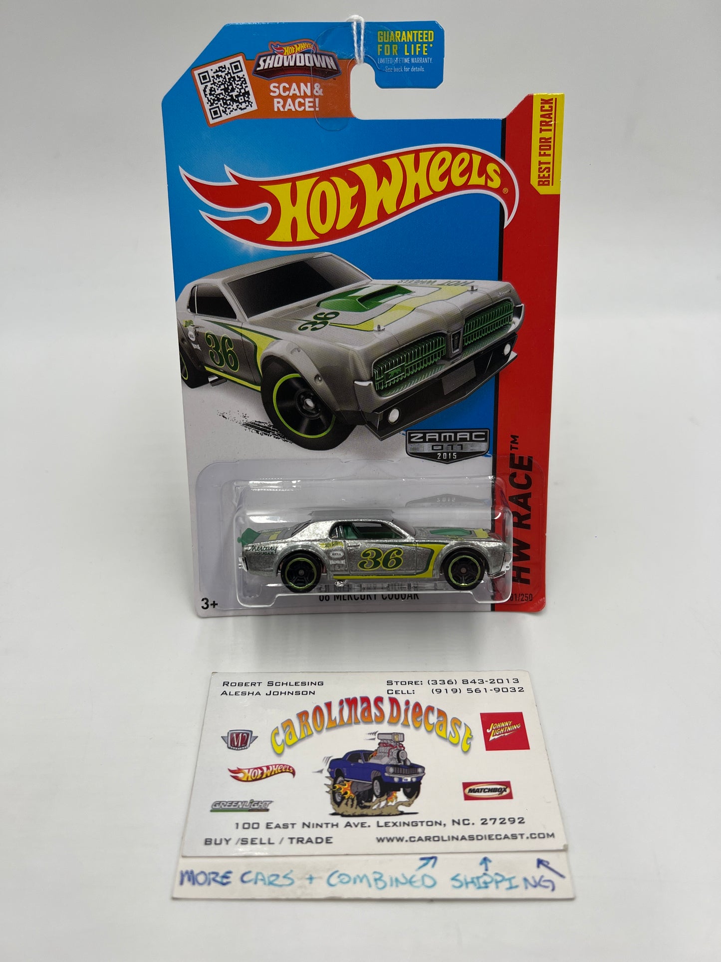 2015 Hot Wheels Walmart Exclusive Zamac 11 #181 68 Mercury Cougar 148G