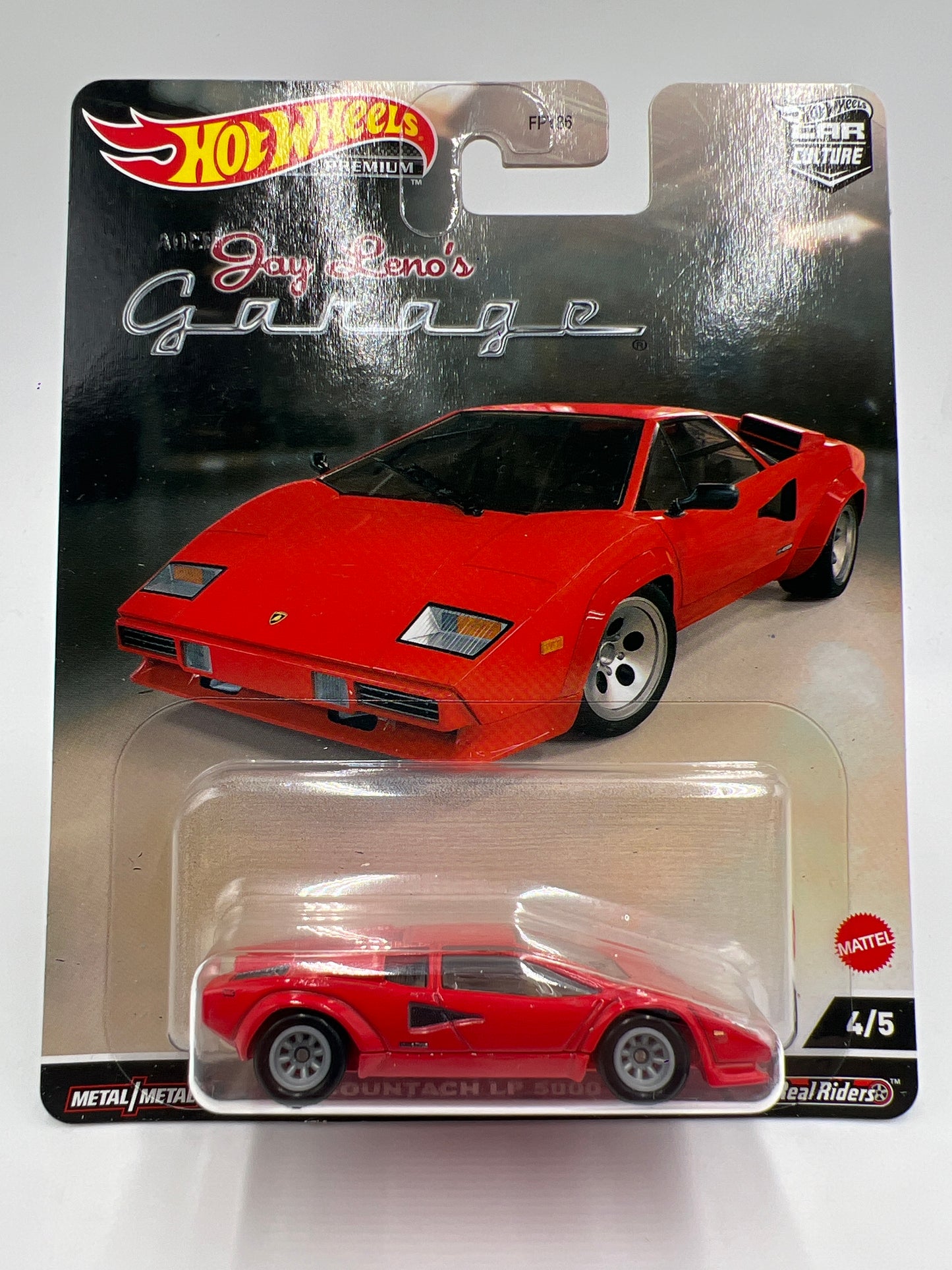 Hot Wheels Premium Jay Lenos Garage #4 Lamborghini Countach LP 5000 QV Red