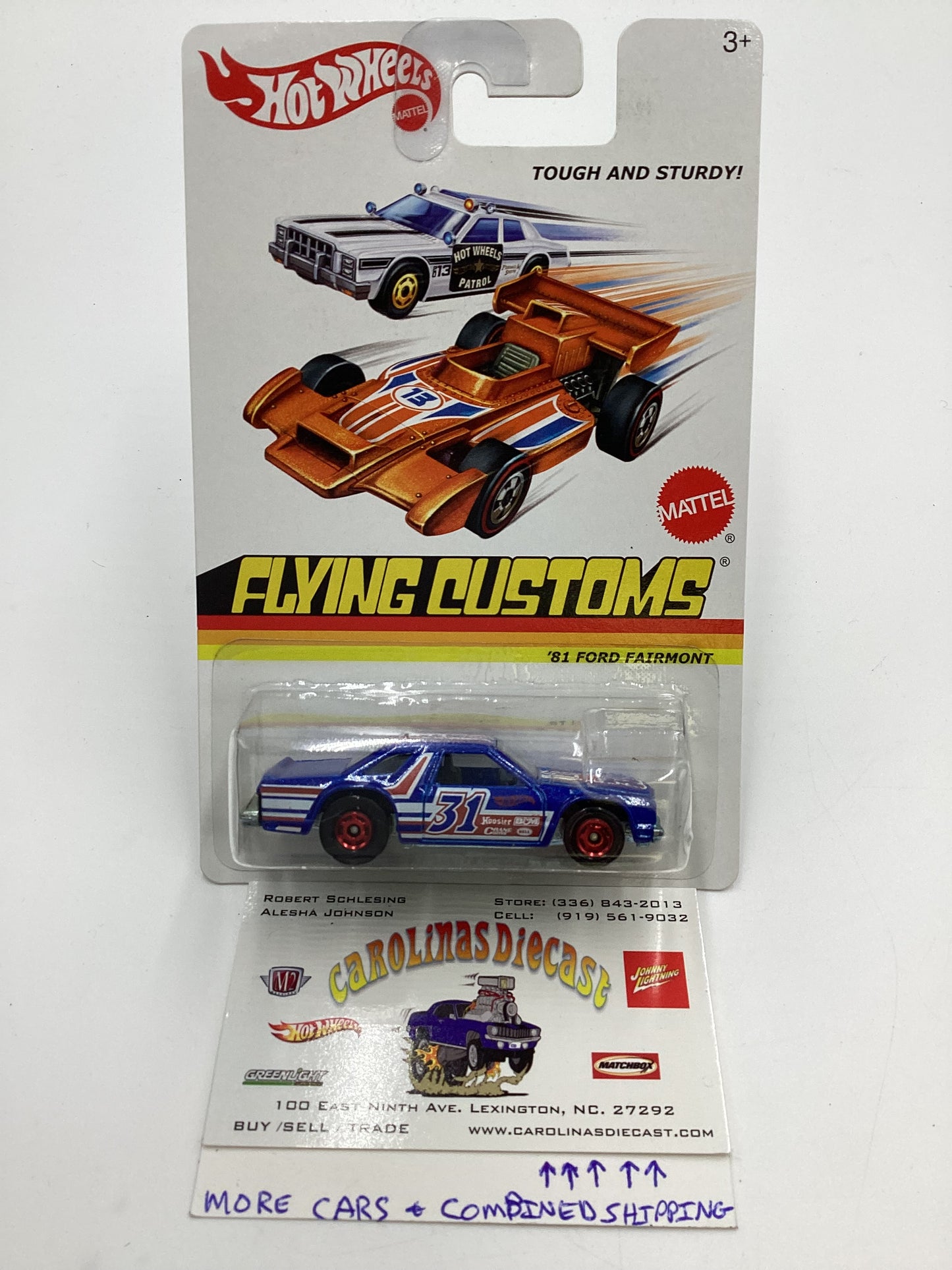 Hot Wheels Flying Customs 81 Ford Fairmont Blue with protector