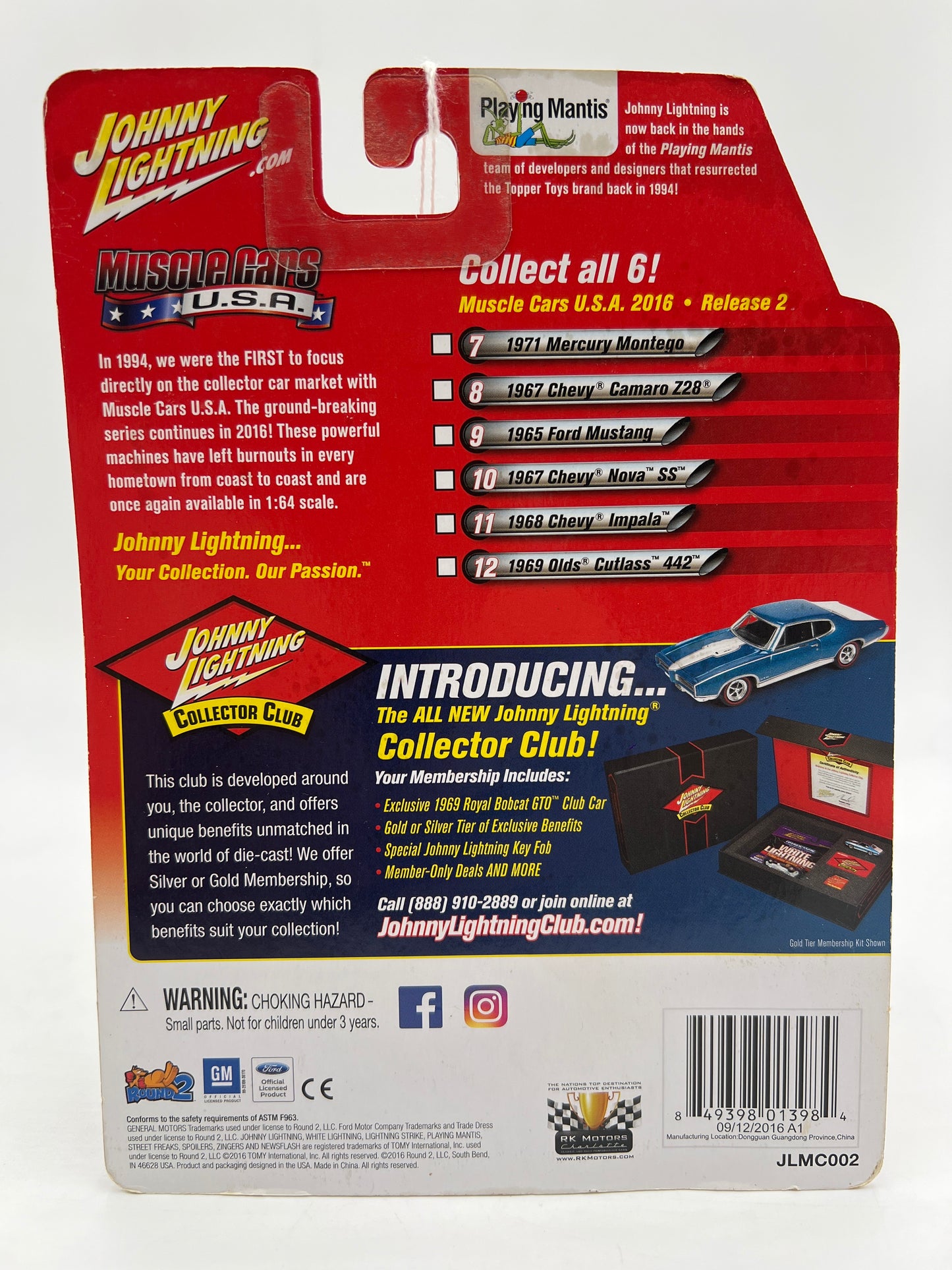 Johnny Lightning Muscle Cars USA #9 Release 2 Version D 1/1836 1965 Ford Mustang Red
