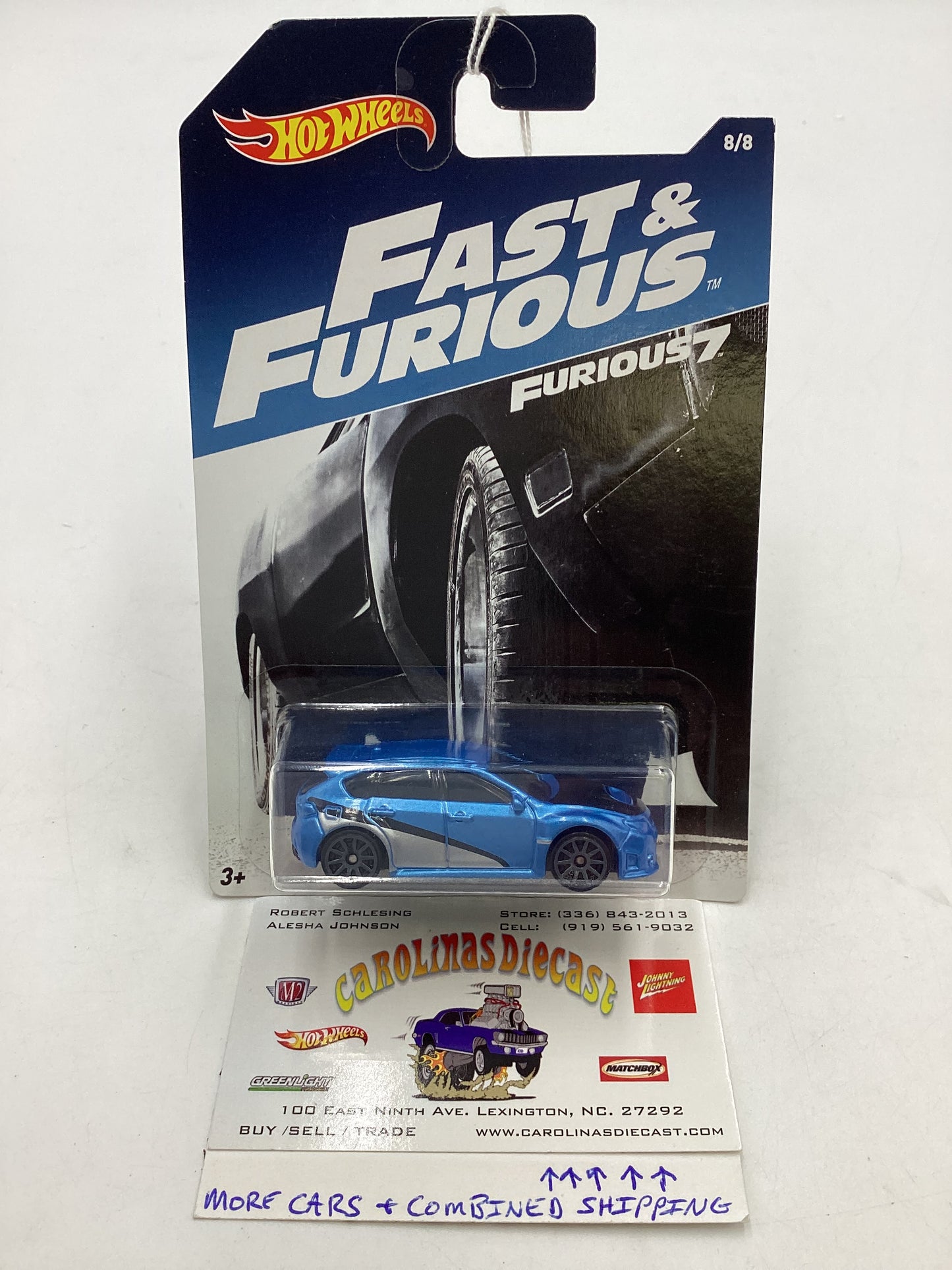 2016 Hot Wheels Fast & Furious 7 #8 Subaru WRX STI 72D