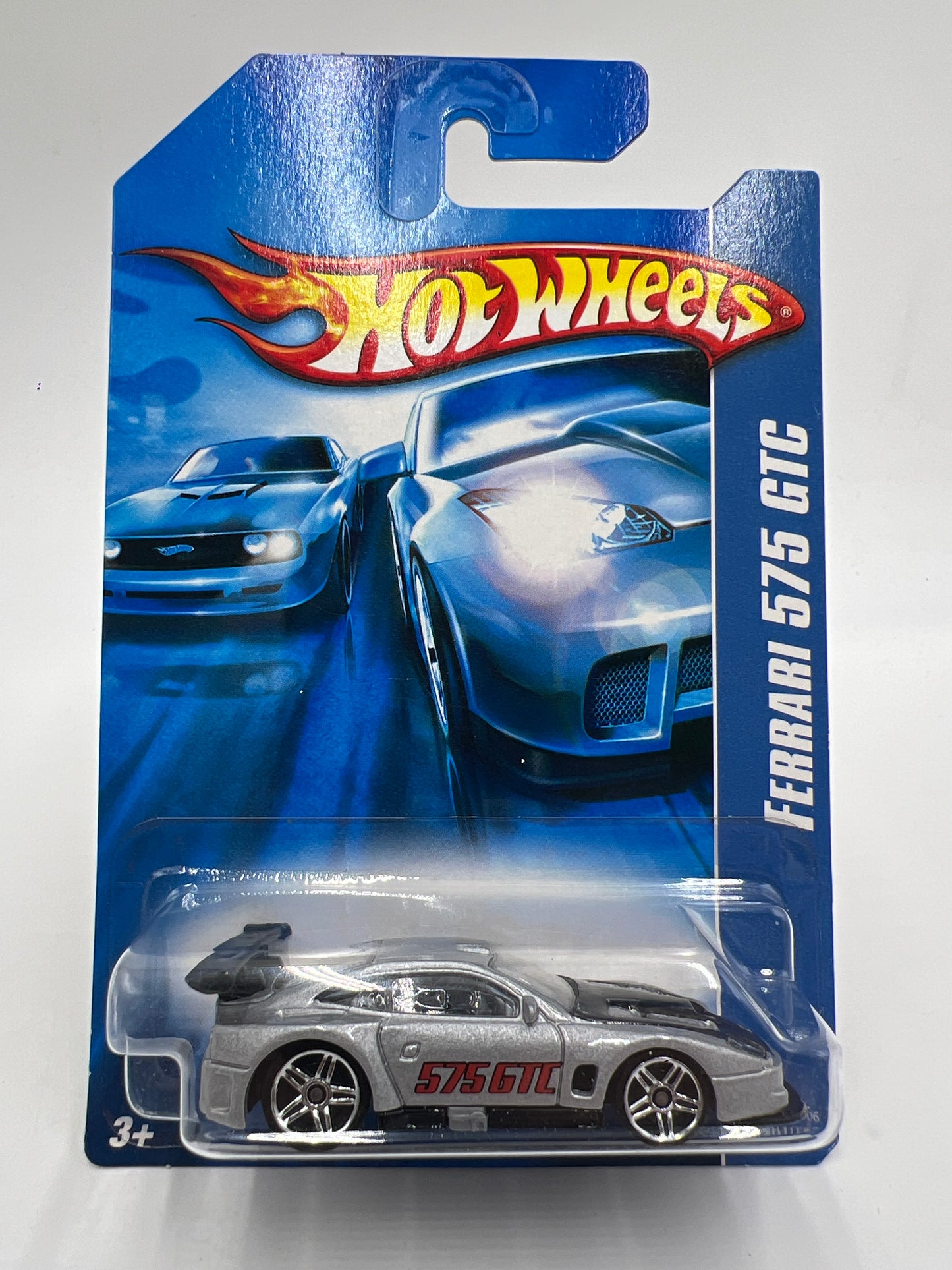 2006 Hot Wheels 2 Pack All Stars #201 Ferrari 575 GTC Silver Long & Short Card W/Protector SR