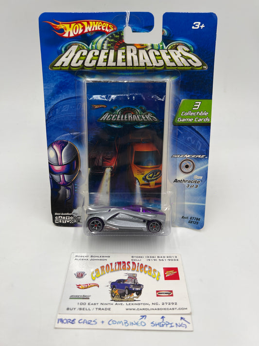 Hot Wheels Acceleracers Silencerz #3 Anthracite VHTF Card Not Perfect