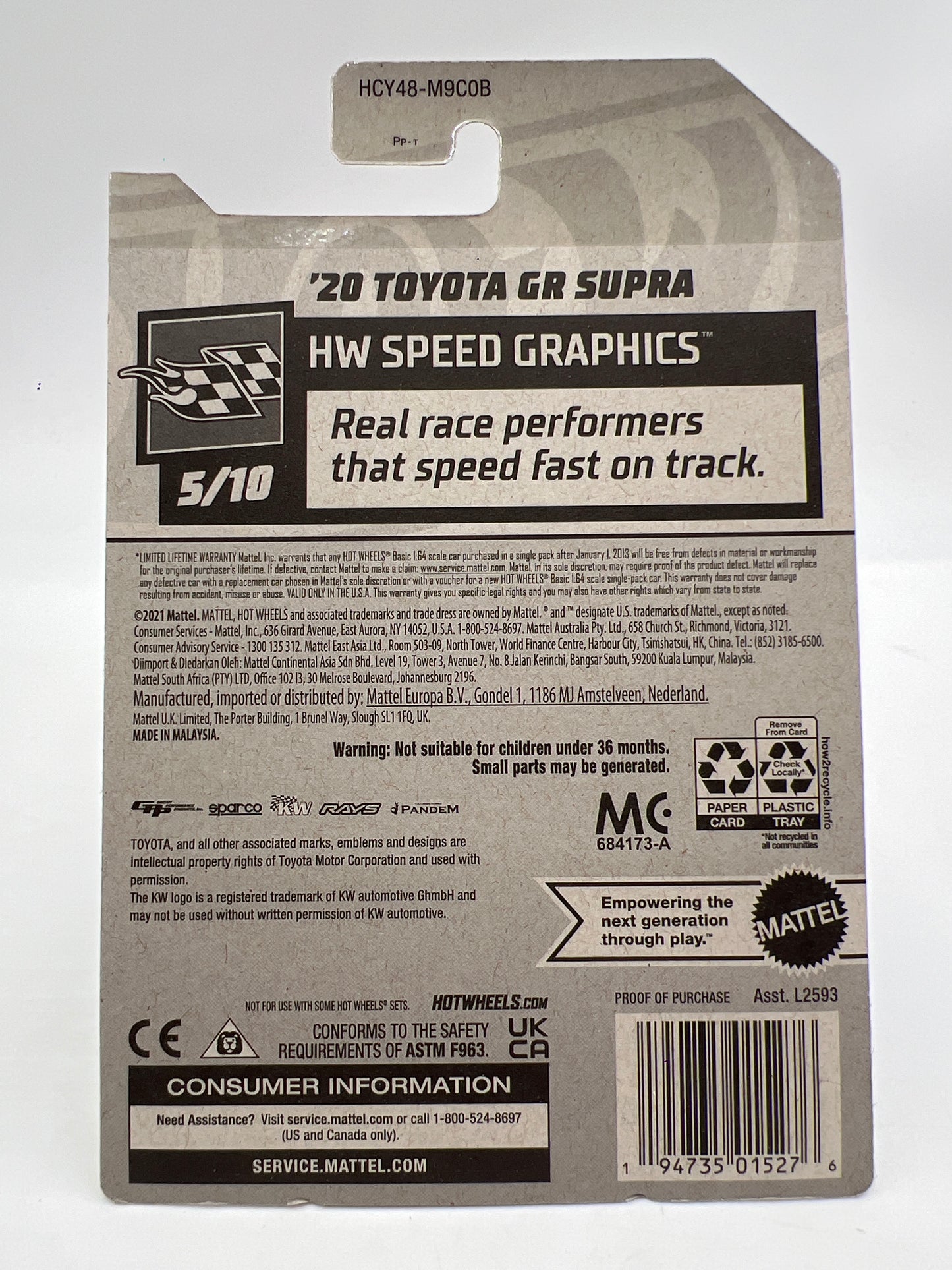 2022 Hot Wheels GameStop Exclusive #160 20 Toyota GR Supra Black W/Protector