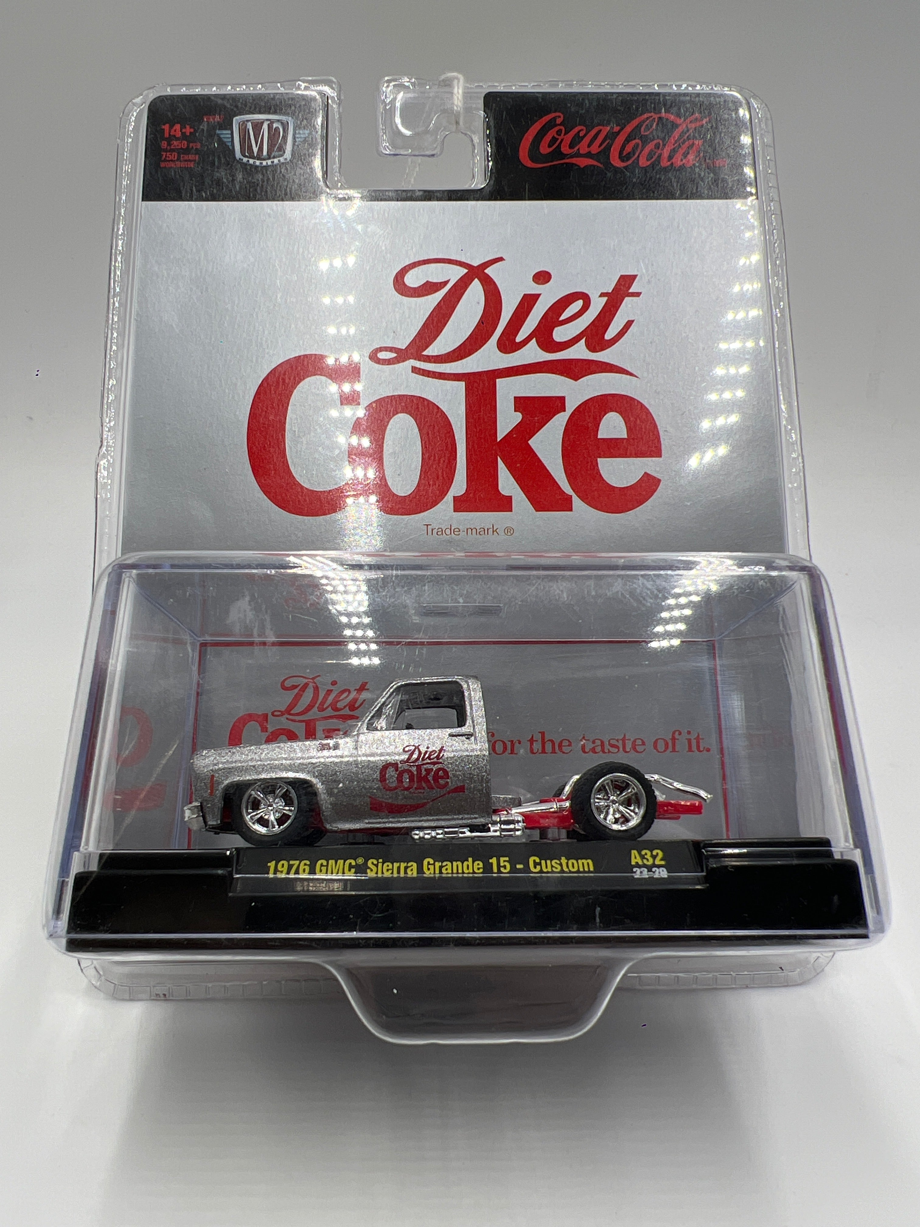 M2 Machines Diet Coke 1976 GMC Sierra Grande 15 Custom Silver A32