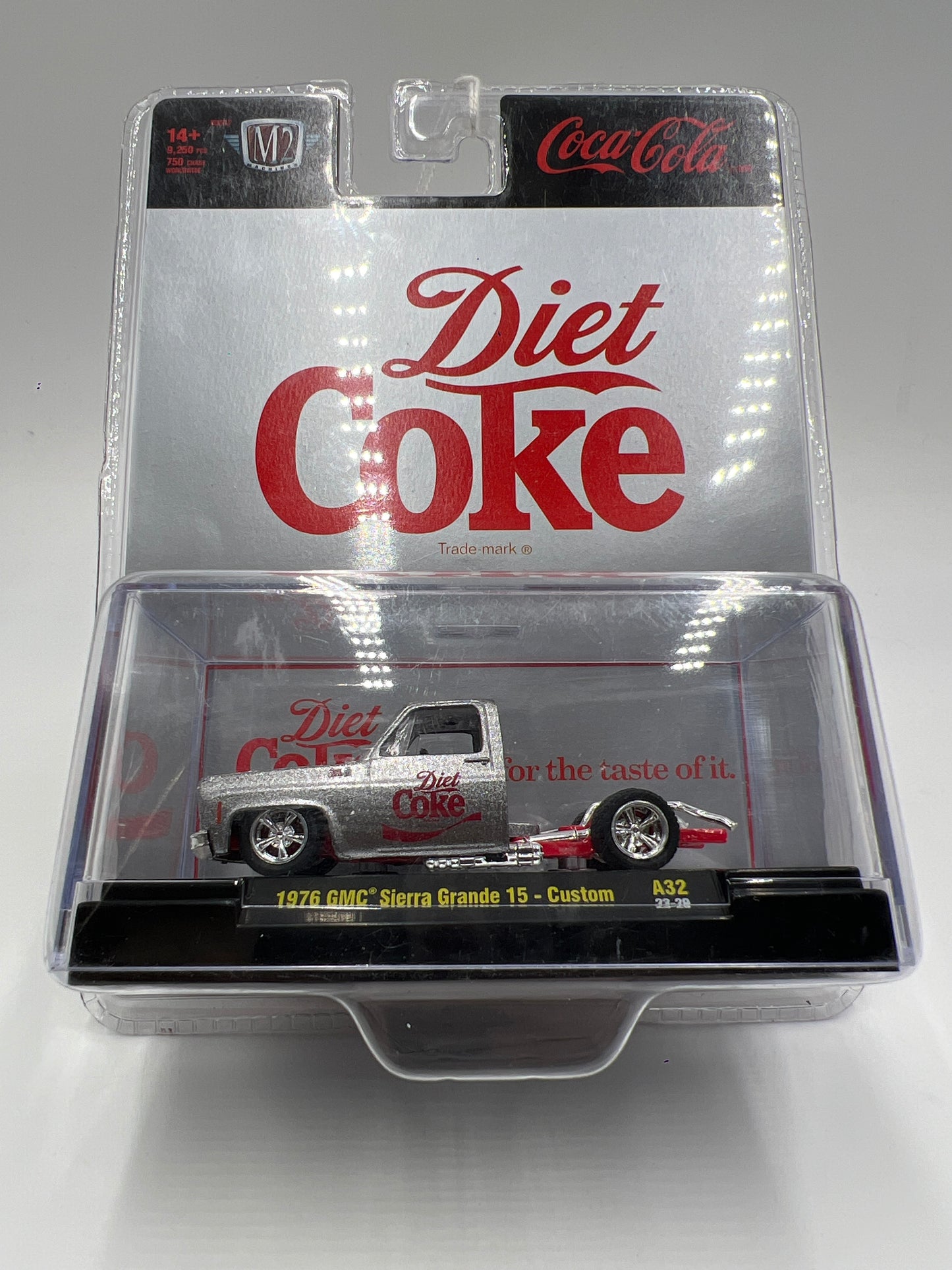 M2 Machines Diet Coke 1976 GMC Sierra Grande 15 Custom Silver A32 204C