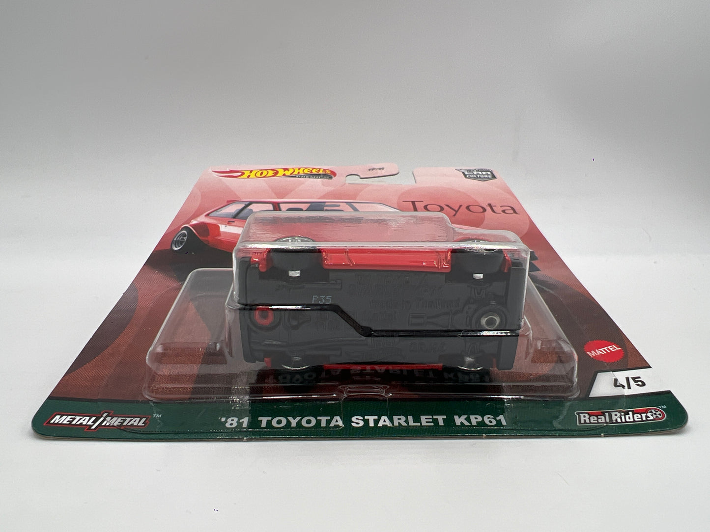 Hot Wheels Premium Toyota #4 81 Toyota Starlet KP61 Red 258D