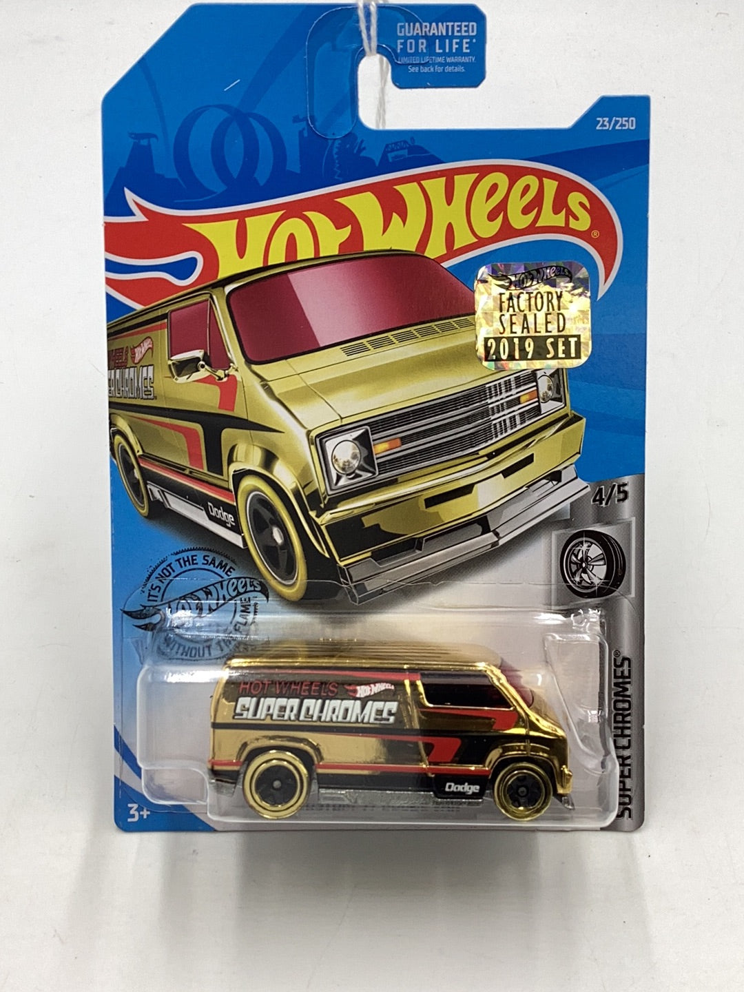 2019 Hot wheels #23 Custom 77 Dodge Van Gold Factory Sealed 43B