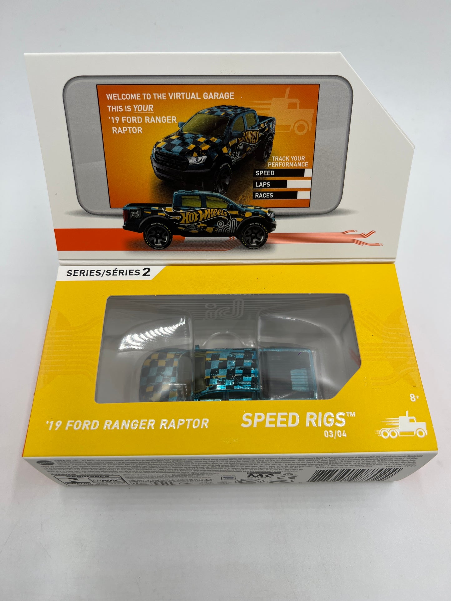 Hot Wheels iD Speed Rigs Series 2 #3 19 Ford Ranger Raptor Blue Sealed