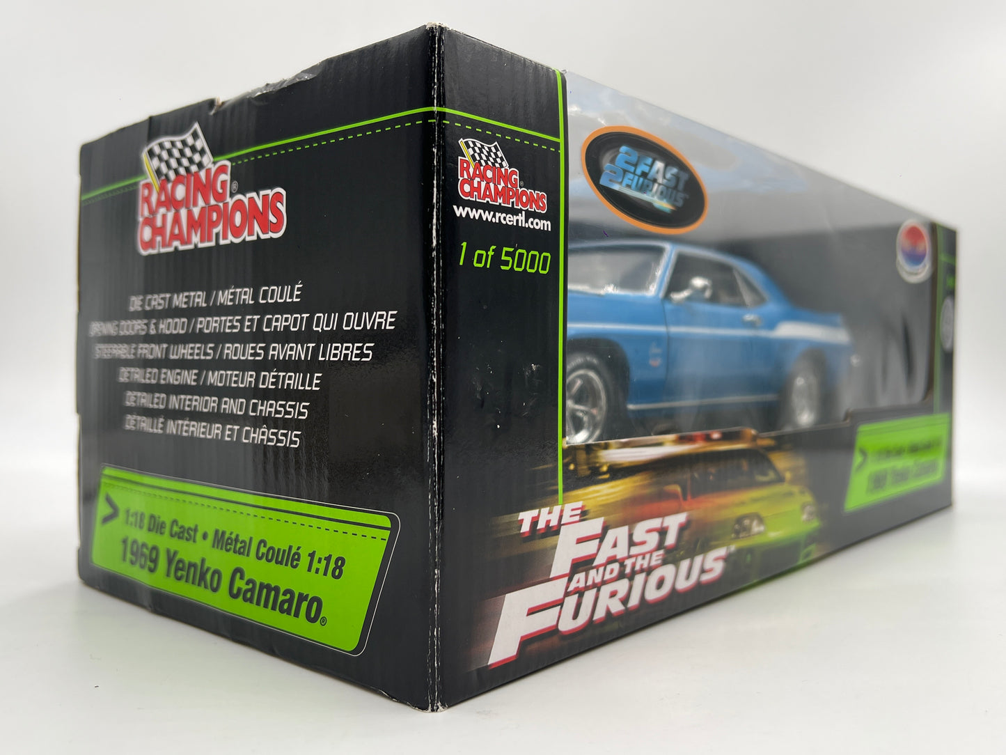 Racing Champions 1/18 Fast & Furious 1969 Yenko Camaro Blue 1/5000 VHTF