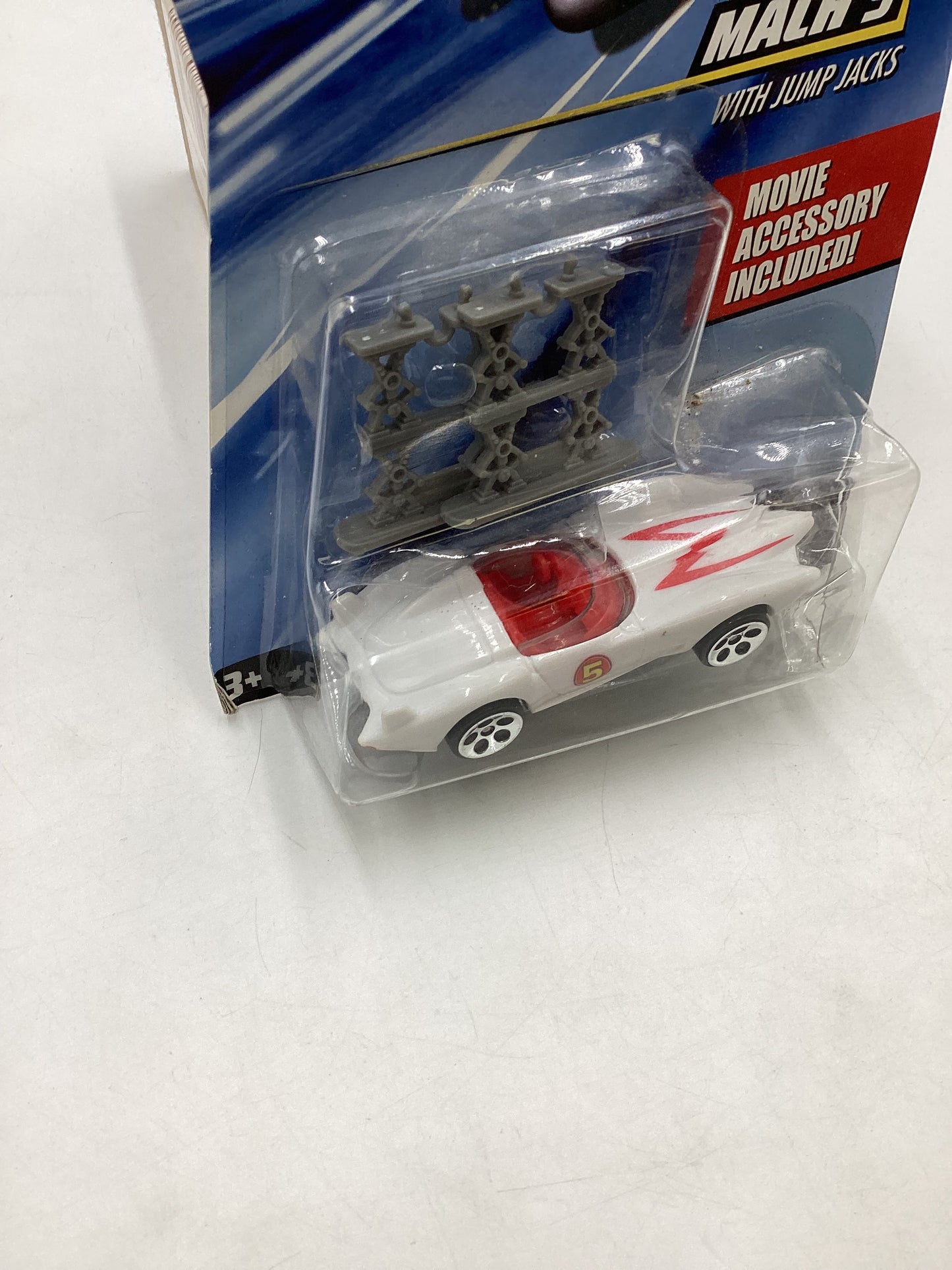 2007 Hot Wheels Speed Racer White Mach 5 (BAD CARD)