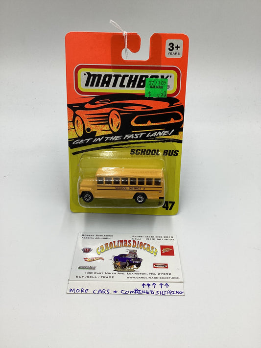 Matchbox Get In The Fast Lane #47 School Bus 209B