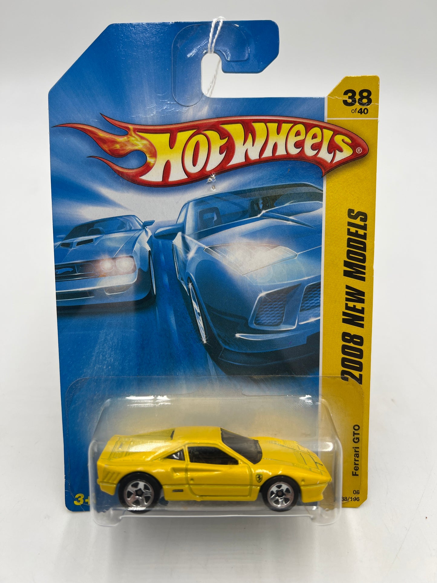 2008 Hot Wheels New Models #038 Ferrari GTO Yellow *Card Not Perfect*