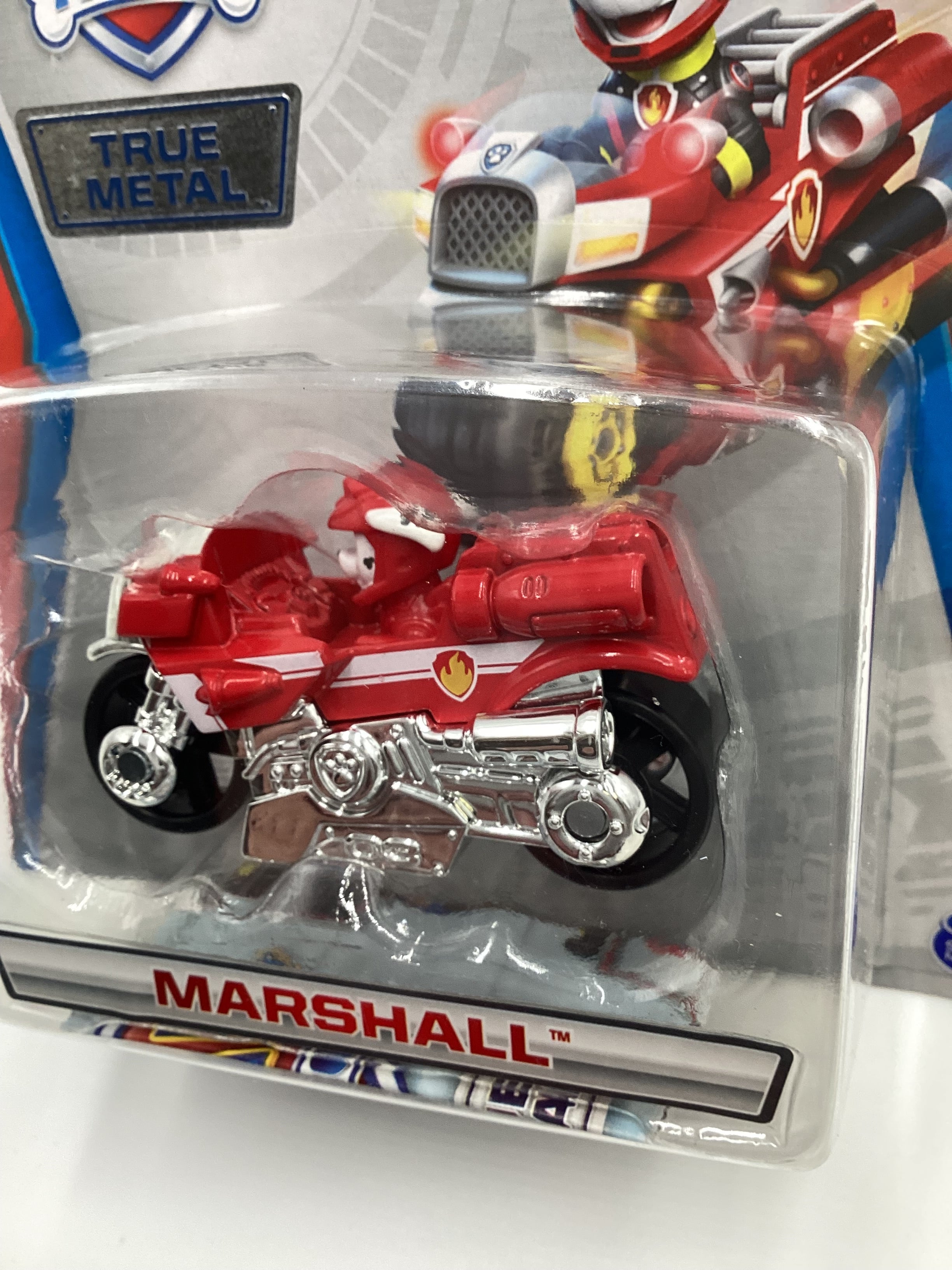 Nickelodeon Paw Patrol Moto Pups Marshall Chrome Engine True Metal