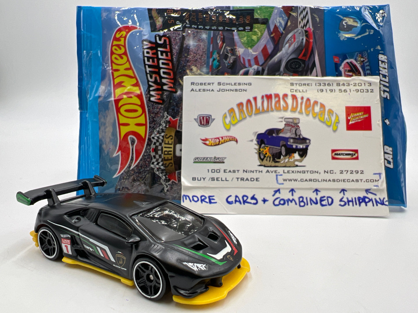 2019 Hot Wheels Mystery Models Series 2 #1 Chase Lamborghini Huracan Super Trofeo LP 620-2 Black