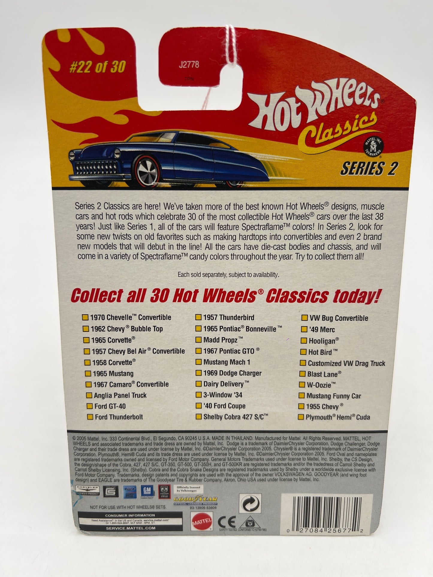 Hot Wheels Classics Series 2 #22 1957 49 Merc Blue