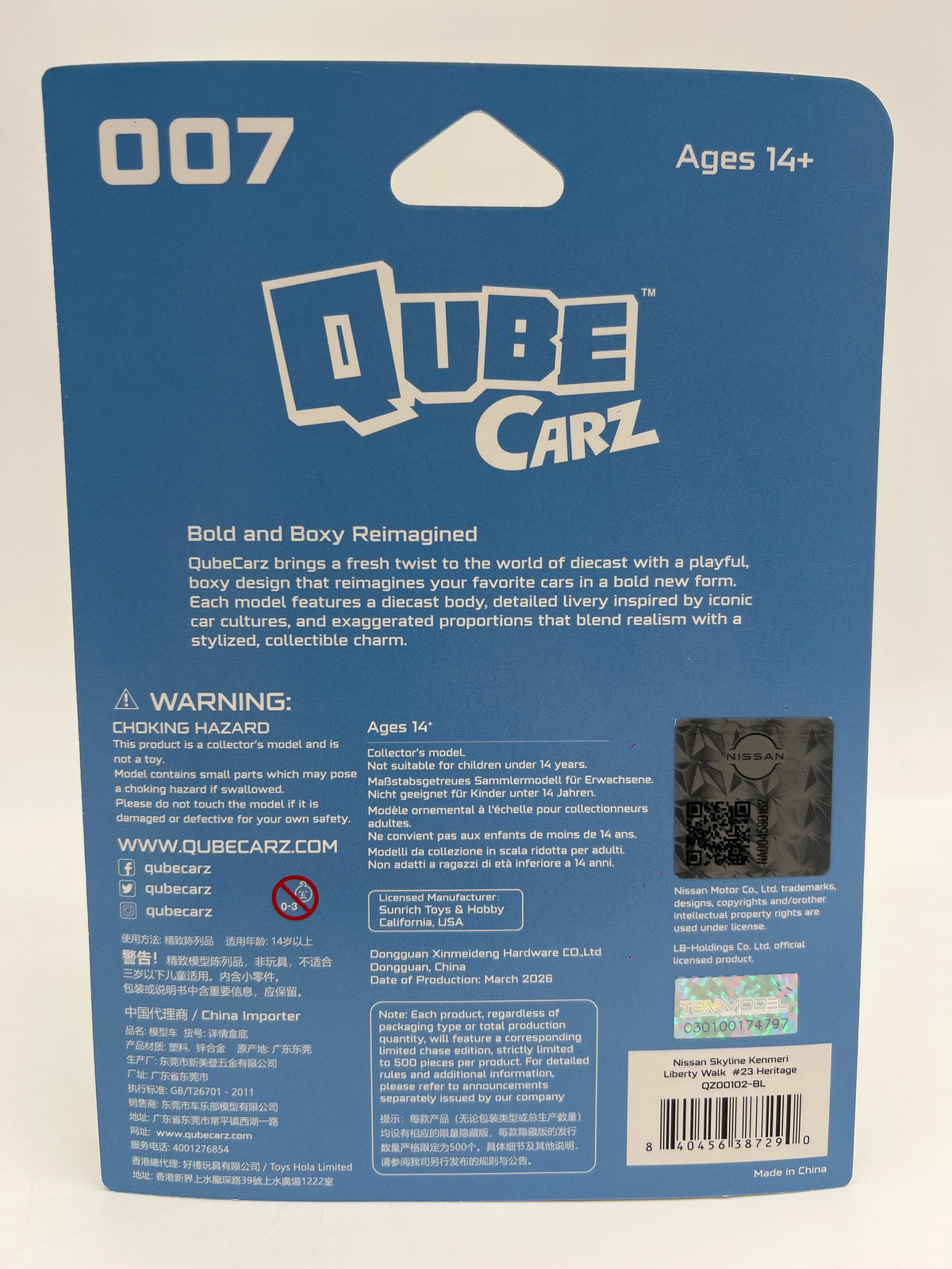 Mini GT Qube Carz Liberty Walk Series 2 #7 Nissan Skyline Kenmari 23 Heritage