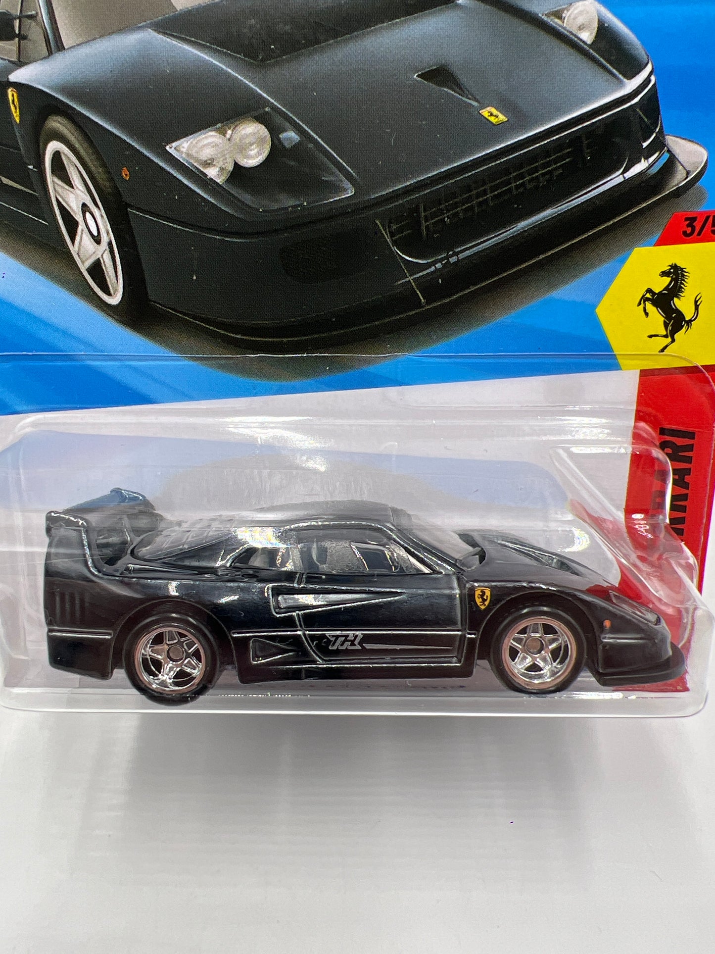2026 Hot Wheels C Case Super Treasure Hunt #63 Ferrari F40 Competizione Black W/Protector