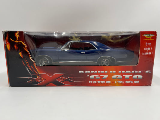 Ertl 1:18 American Muscle Series 1 XXX Xander Gage 67 Pontiac GTO Blue